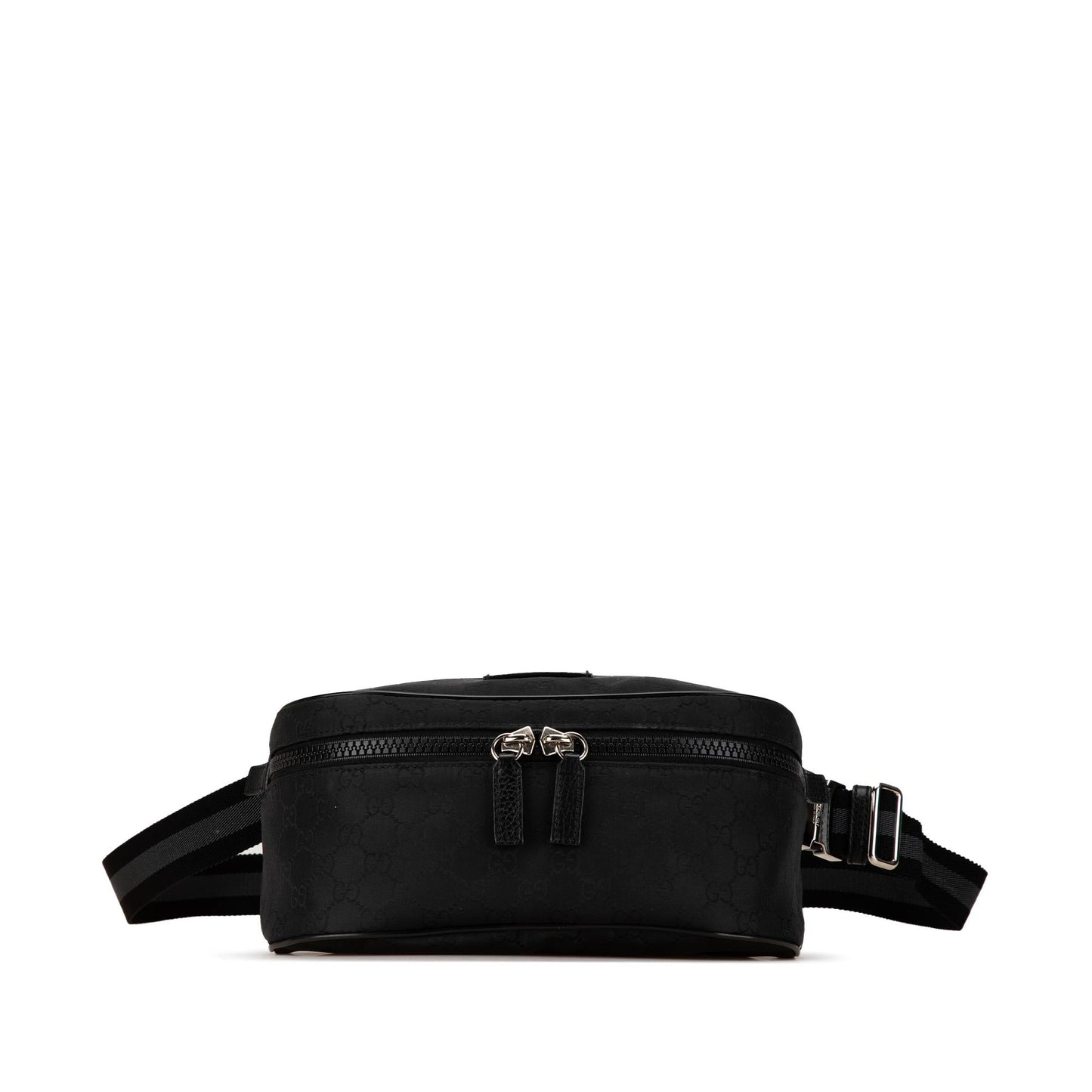 Gucci GG Web Belt Nylon Calf Black Accessory Shg Dyfpjp