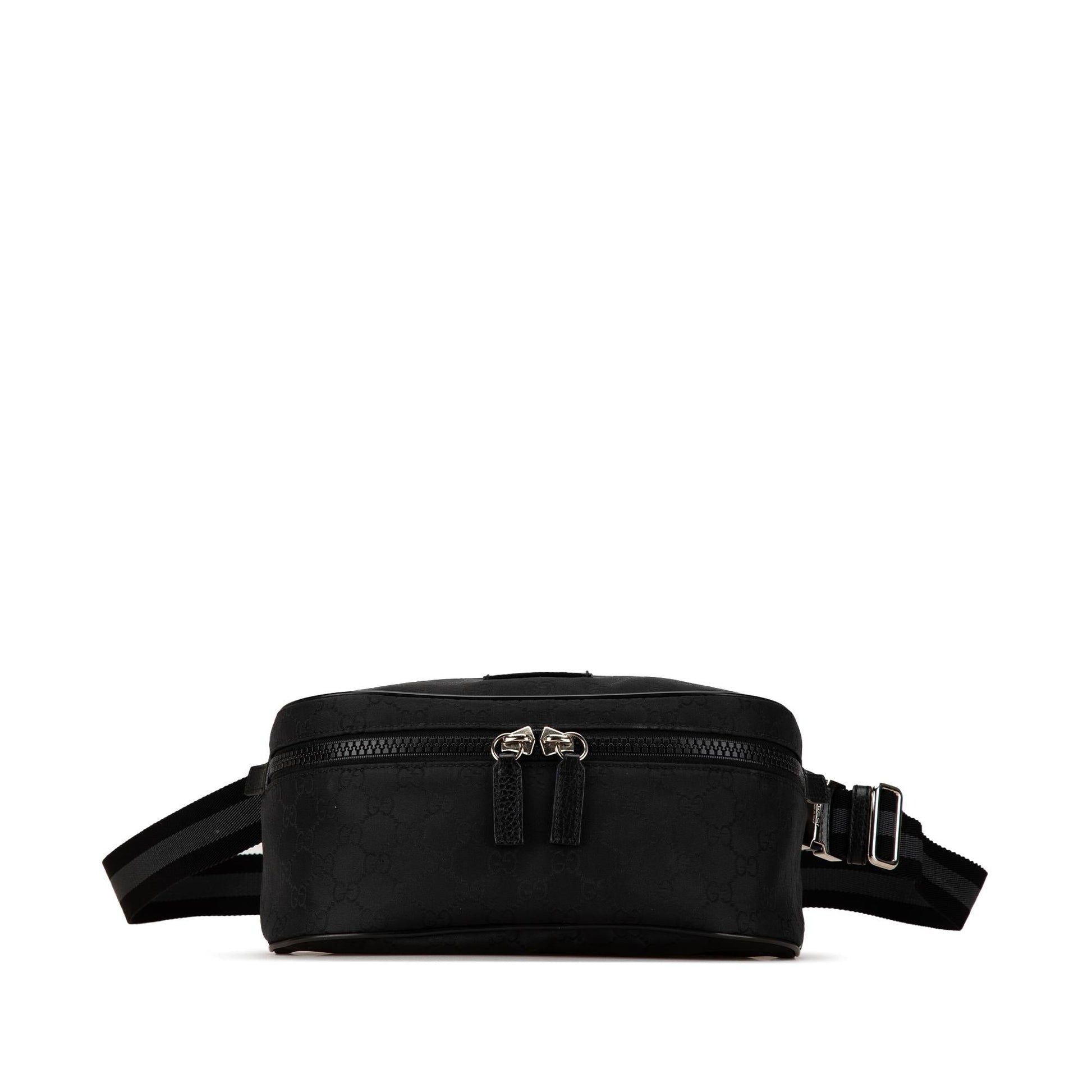 Gucci GG Web Belt Nylon Calf Black Accessory Shg Dyfpjp