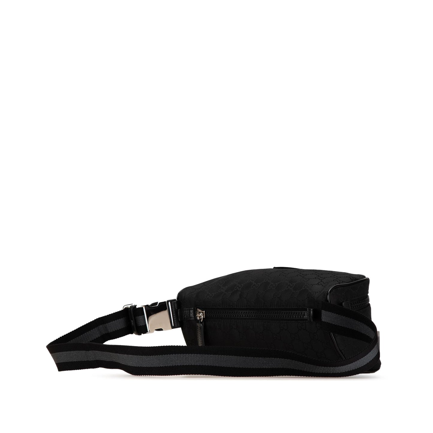 Gucci GG Web Belt Nylon Calf Black Accessory Shg Dyfpjp
