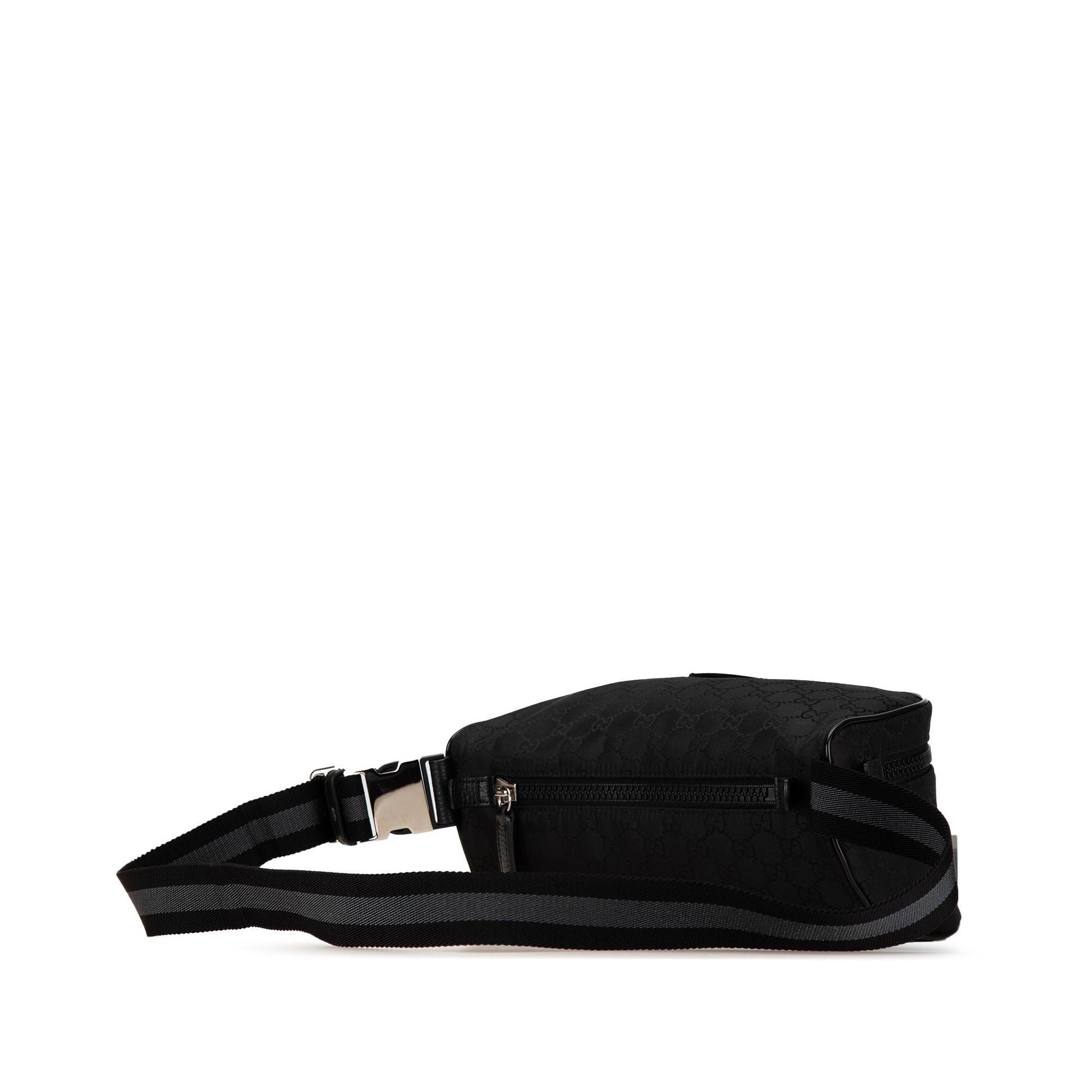 Gucci GG Web Belt Nylon Calf Black Accessory Bag 6