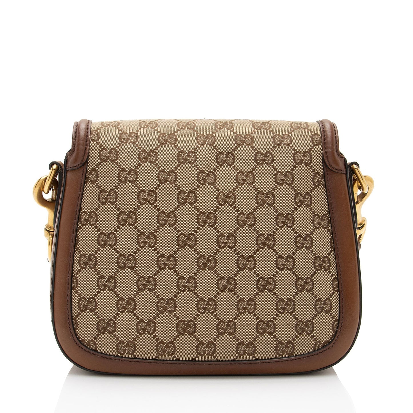 Gucci GG Original Lady Web SHF-zb626L Leather Canvas Nylon Brown Crossbody Bag