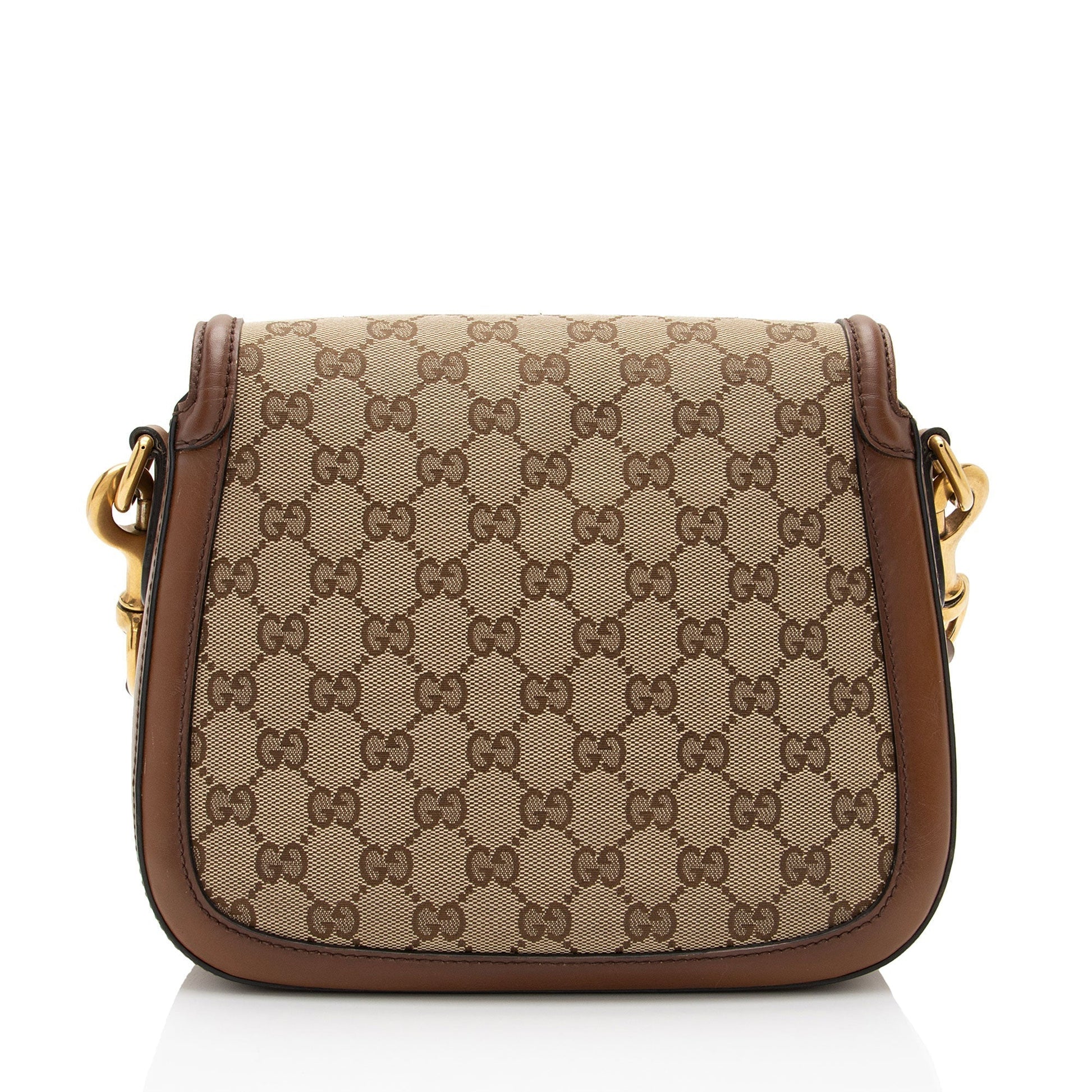 Gucci GG Original Lady Web SHF-zb626L Leather Canvas Nylon Brown Crossbody Bag