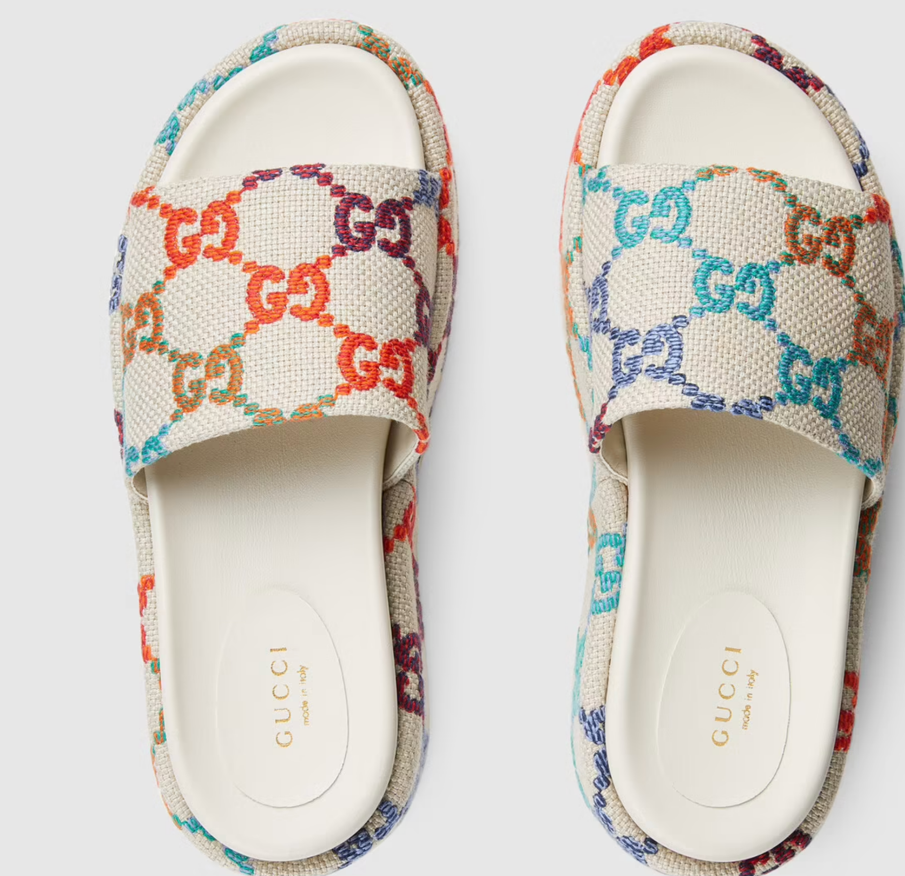 Gucci GG PLATFORM SLIDES Canvas Travel Bag