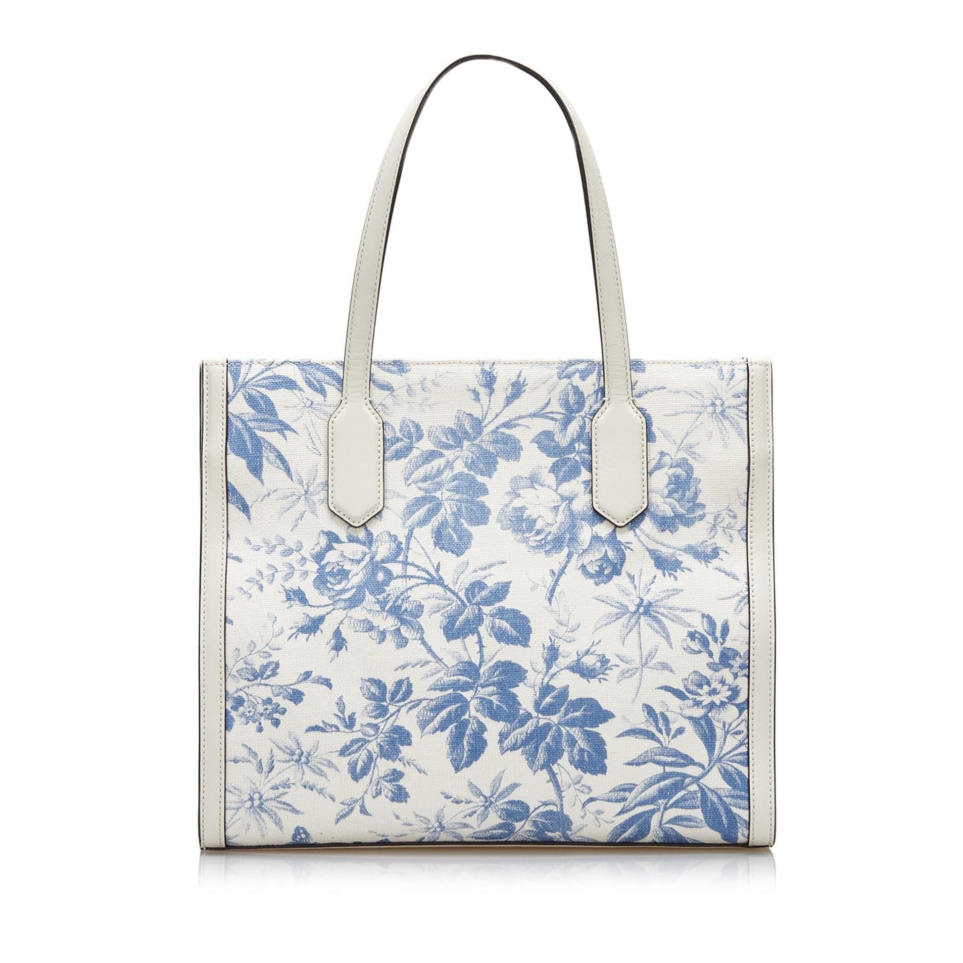 Gucci GG Ribbon Herbarium SHG-Lst5EU Canvas White Tote Bag