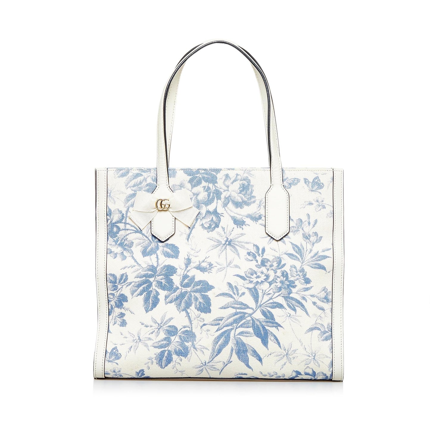 Gucci GG Ribbon Herbarium SHG-QtOTpC Canvas White Tote Bag