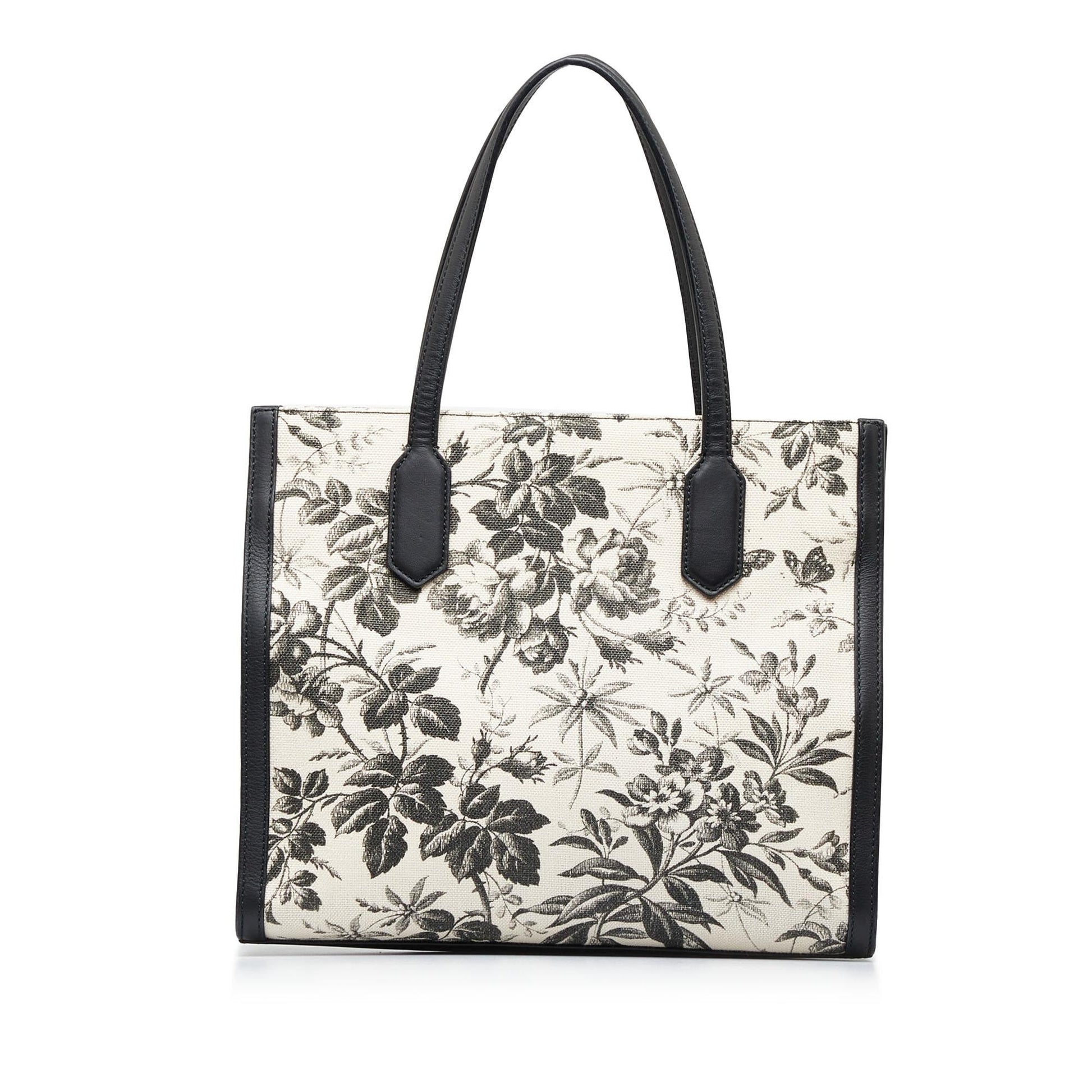 Gucci GG Ribbon Herbarium SHG-xwSceY Canvas Calf Brown Tote Bag
