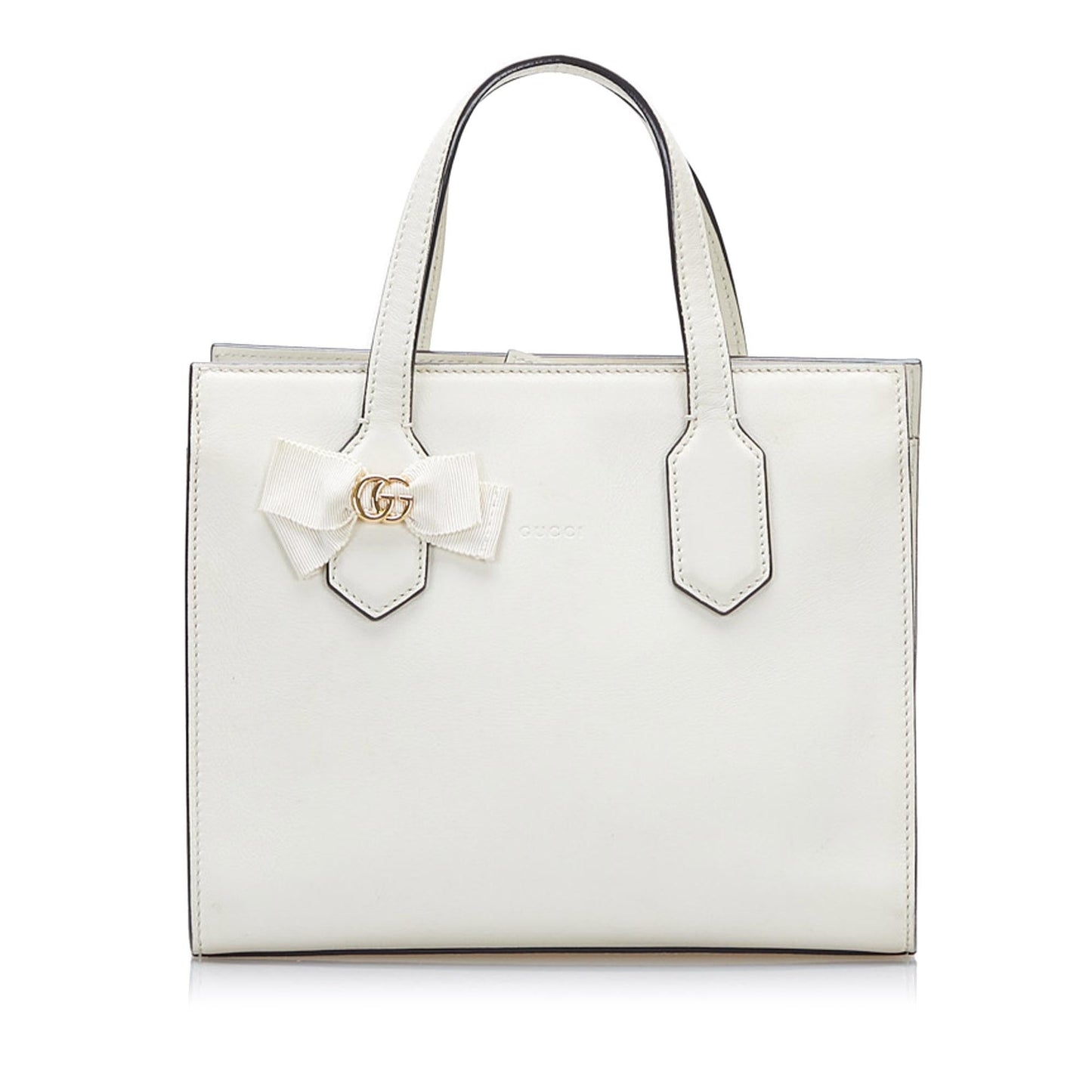 Gucci GG Ribbon SHG-aSiWt3 Calf White Satchel Bag