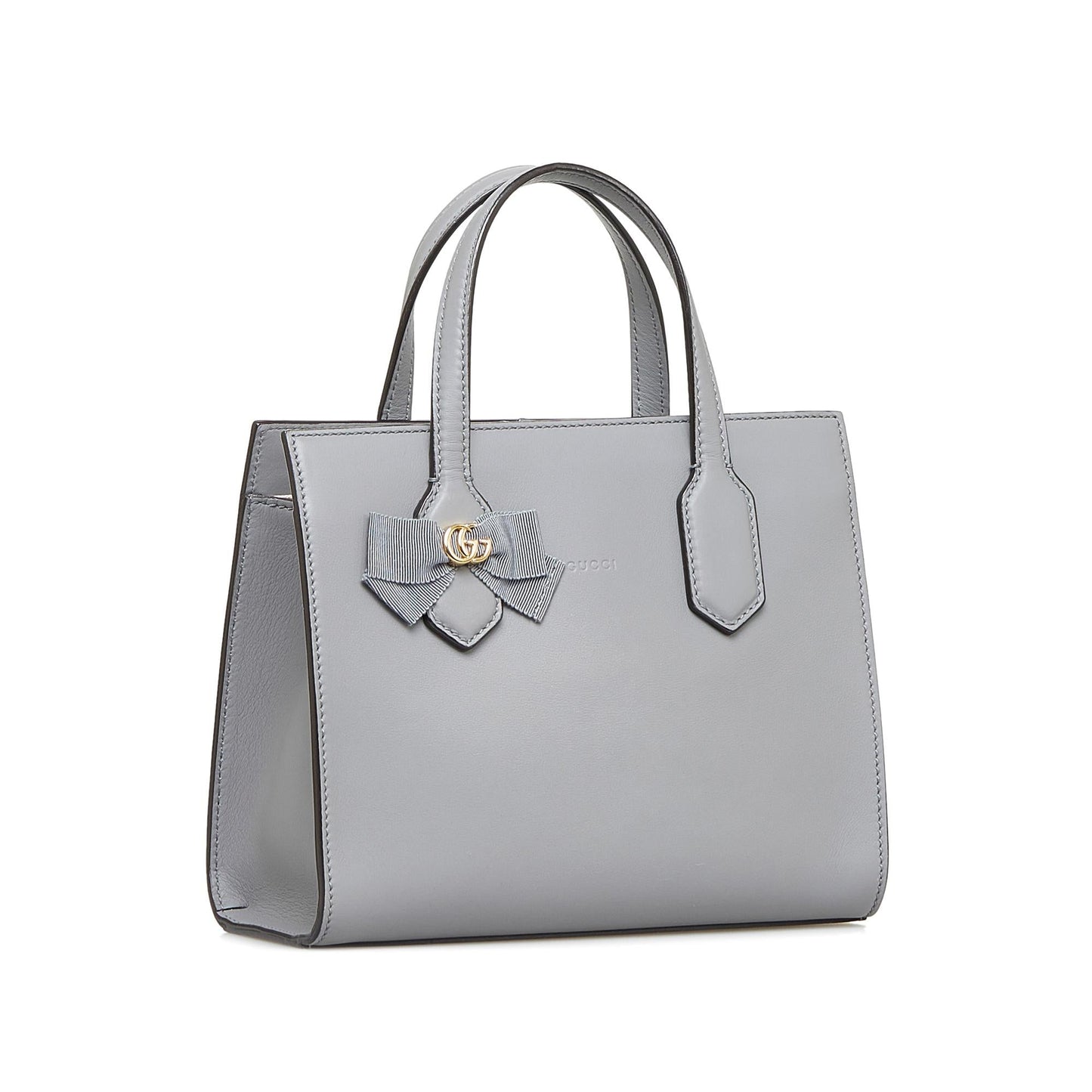 Gucci GG Ribbon SHG-xXuyvA Calf Grey Satchel Bag