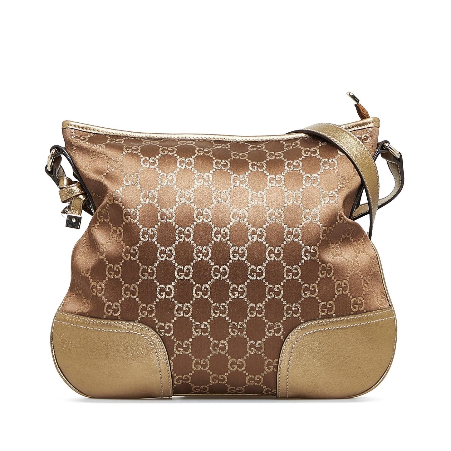 Gucci GG Princy SHG-Ni26BV Satin Brown Crossbody Bag
