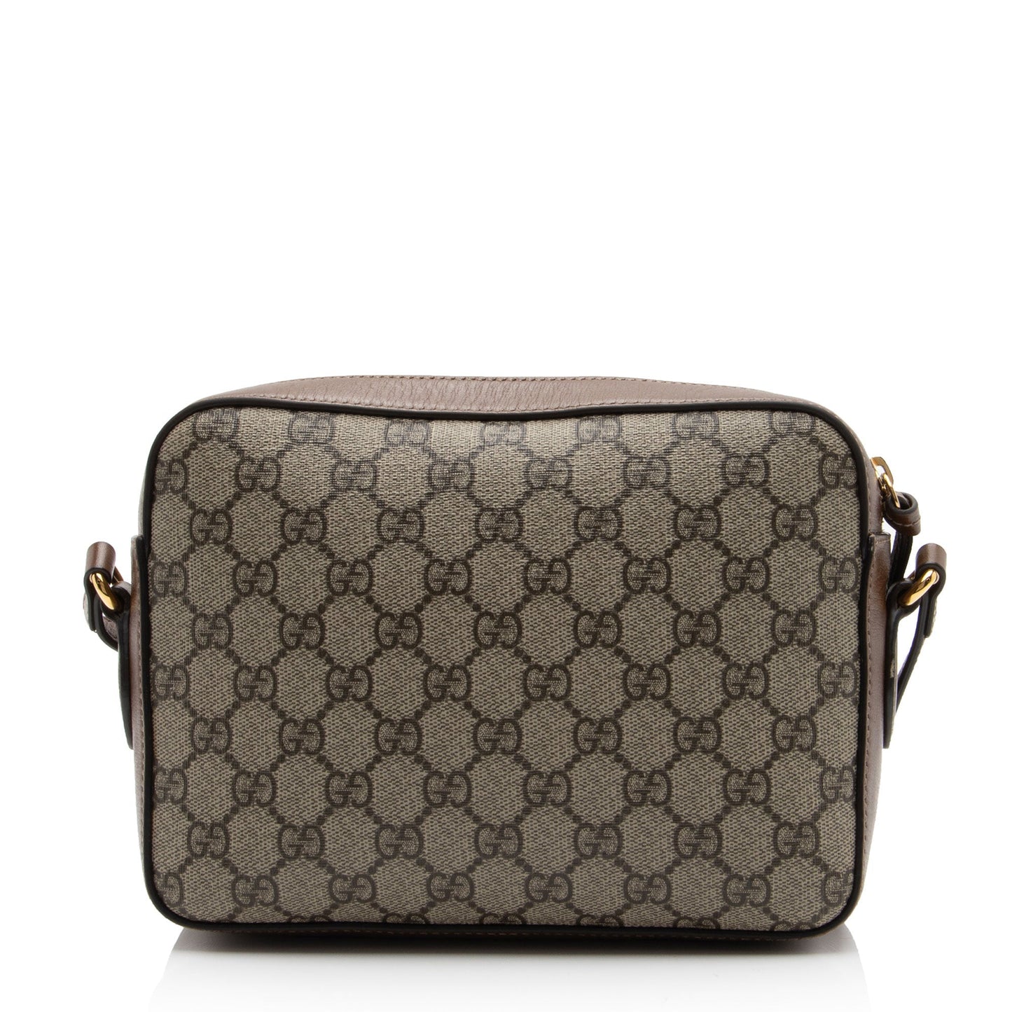 Gucci GG Supreme Horsebit SHF-o9bVc1 Leather Canvas Brown Beige Crossbody Bag