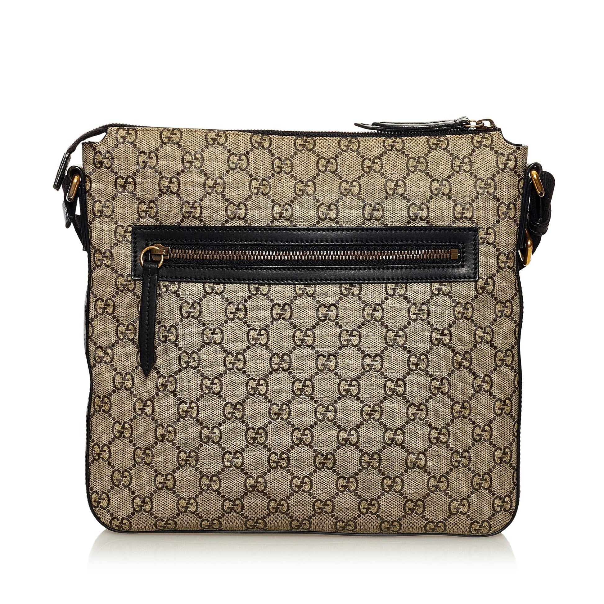 Gucci GG Supreme Angry Cat SHG Canvas Brown Crossbody Bag