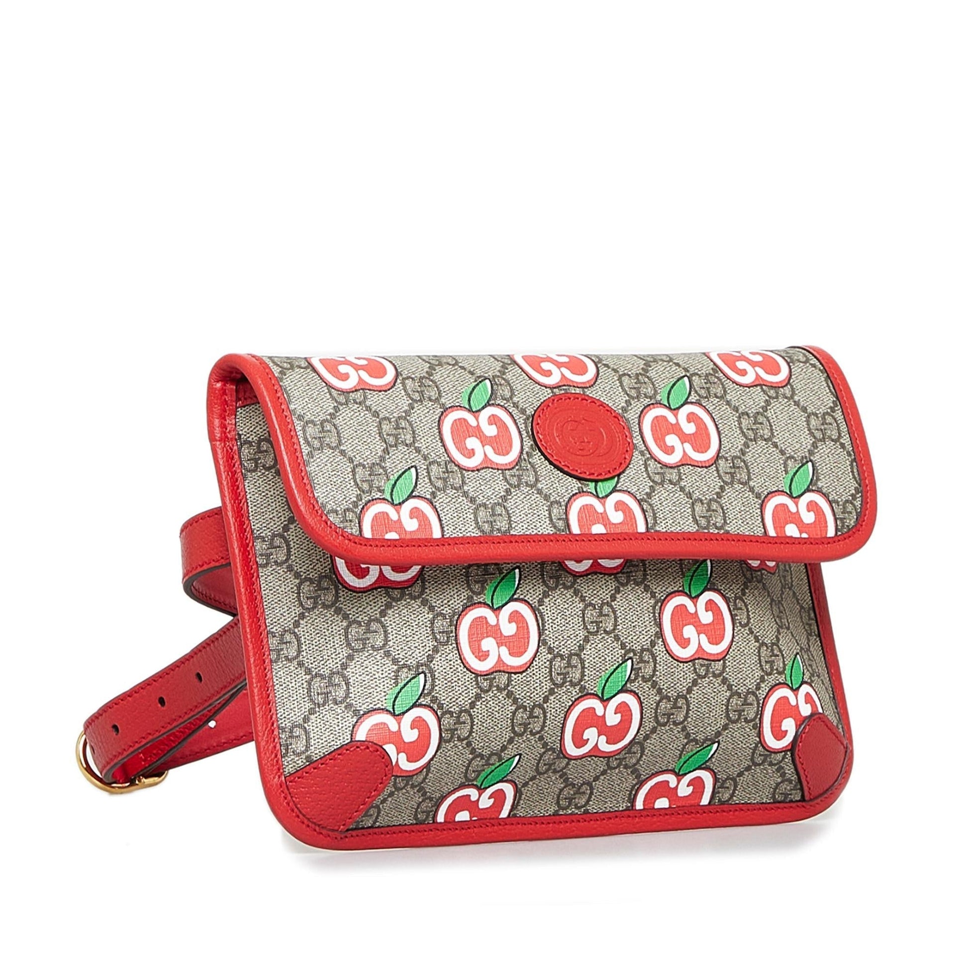 Gucci GG Supreme Apple Belt SHG-A0xDYF Canvas Red Accessory