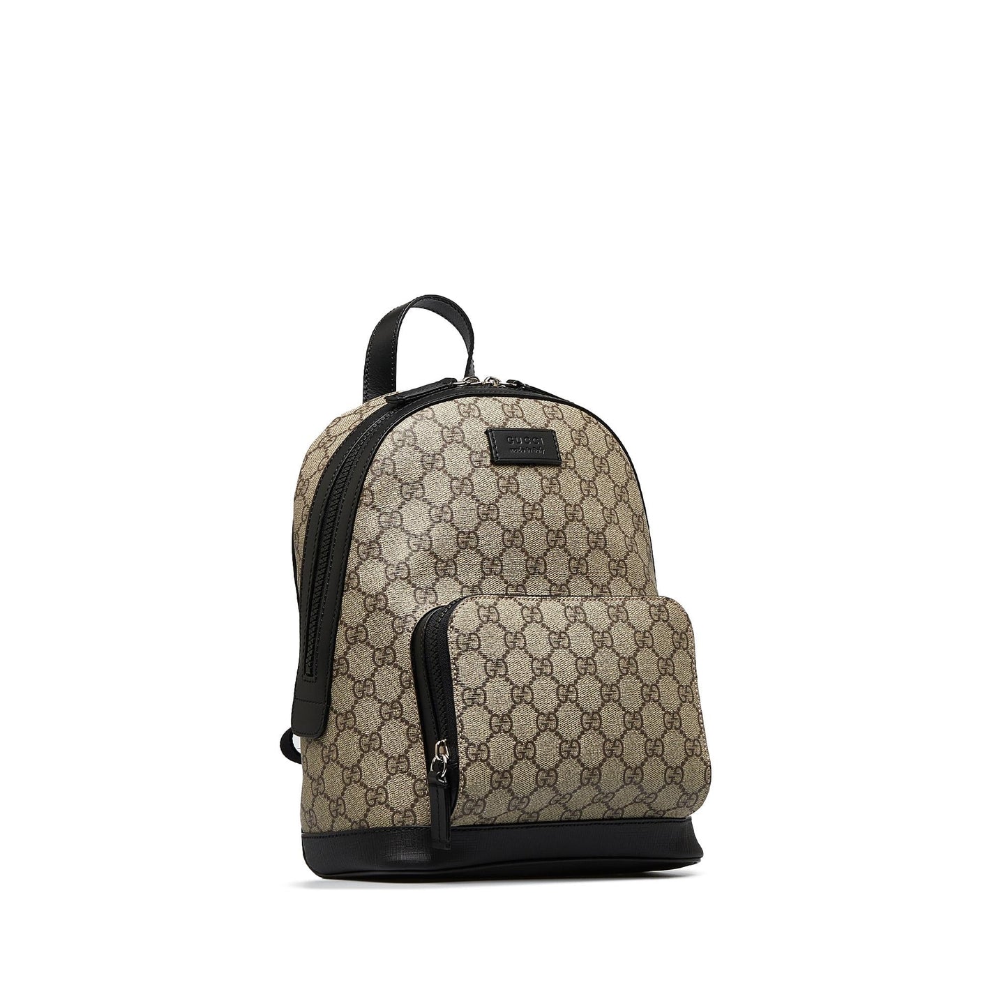Gucci GG Supreme Backpack SHG-vLgXGr Canvas Calf Black Brown