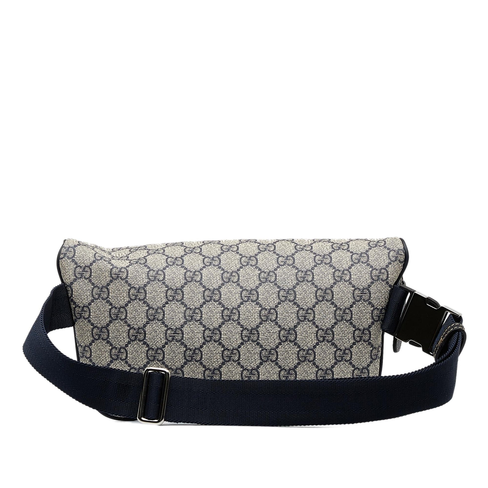 Gucci GG Supreme Belt SHG-aBJ6LB Canvas Grey Accessory