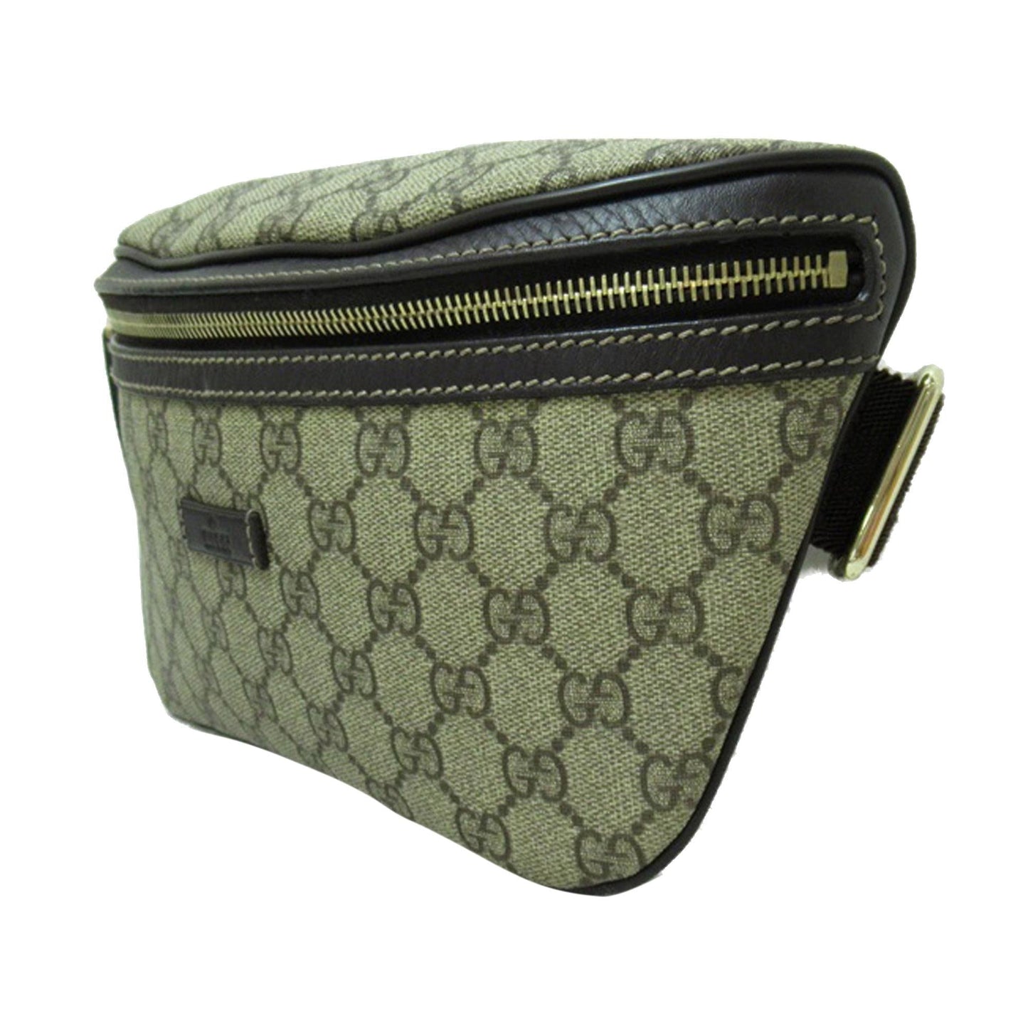 Gucci GG Supreme Belt SHG-ZXUphx Canvas Calf Brown Accessory