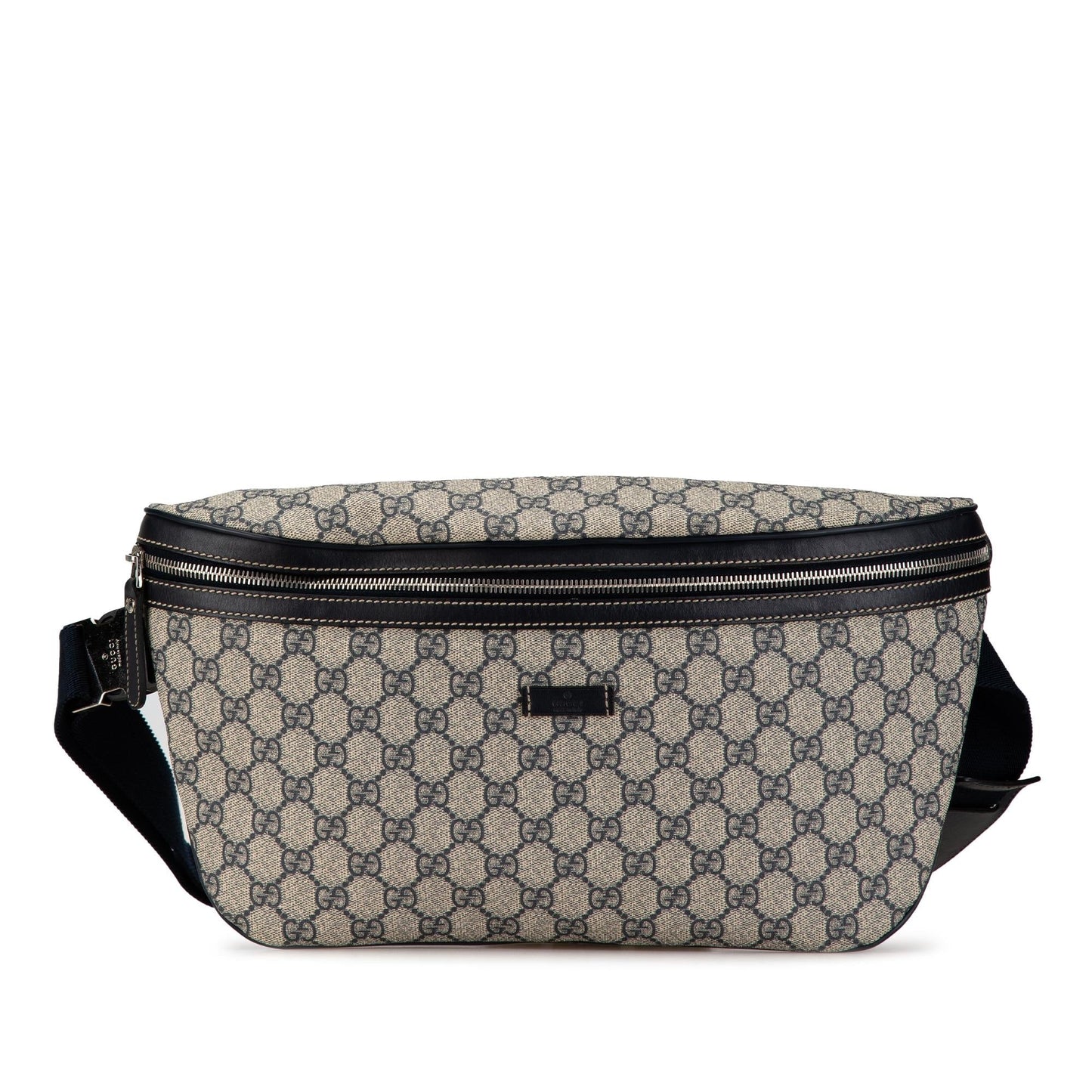 Gucci GG Supreme Belt SHG-gZBi0Q Canvas Calf Black Brown Accessory
