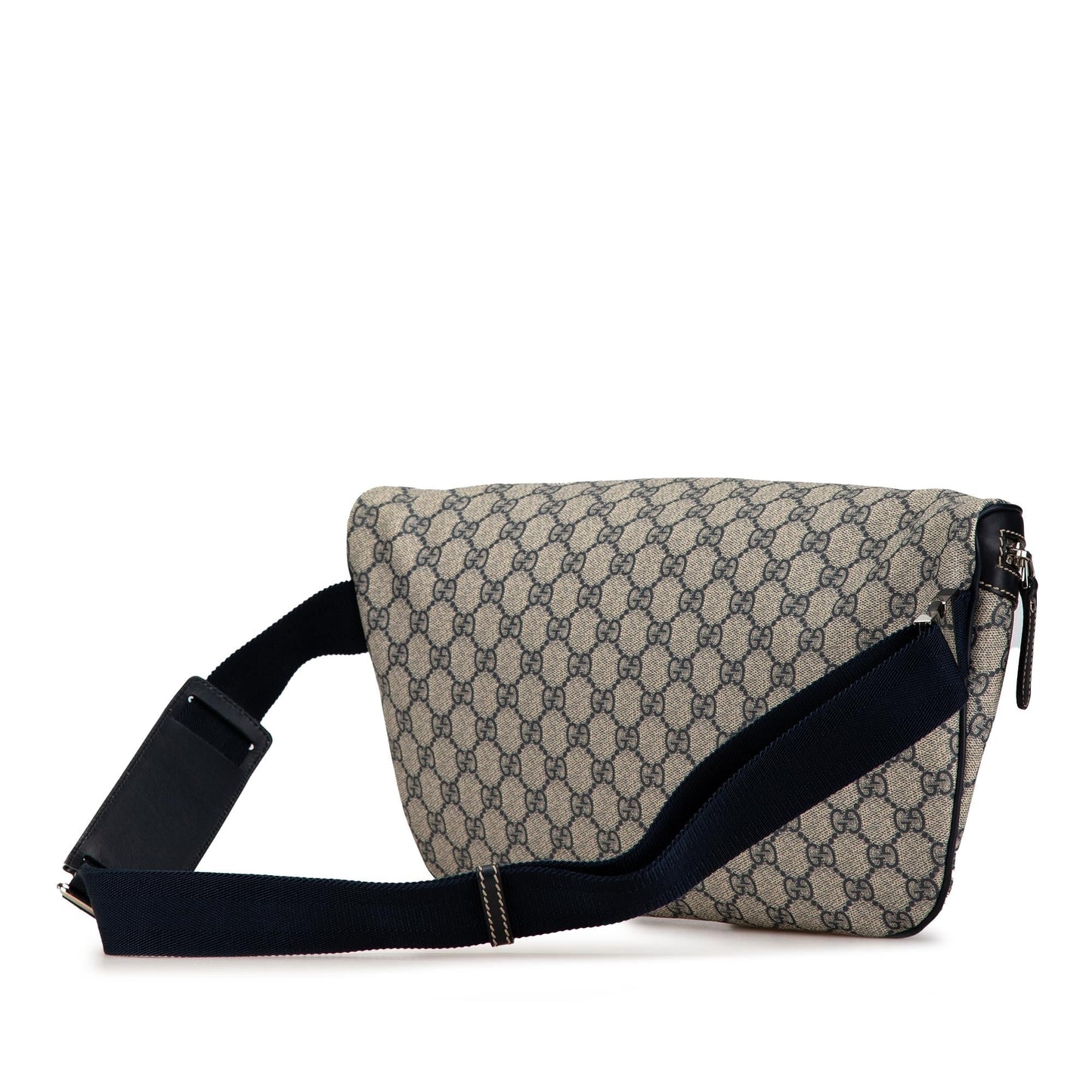 Gucci GG Supreme Belt SHG-gZBi0Q Canvas Calf Black Brown Accessory