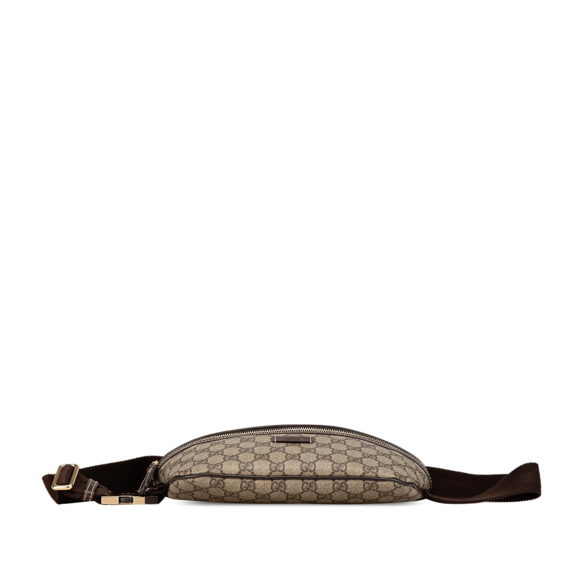 Gucci GG Supreme Belt SHG-uT0WLo Canvas Brown Accessory