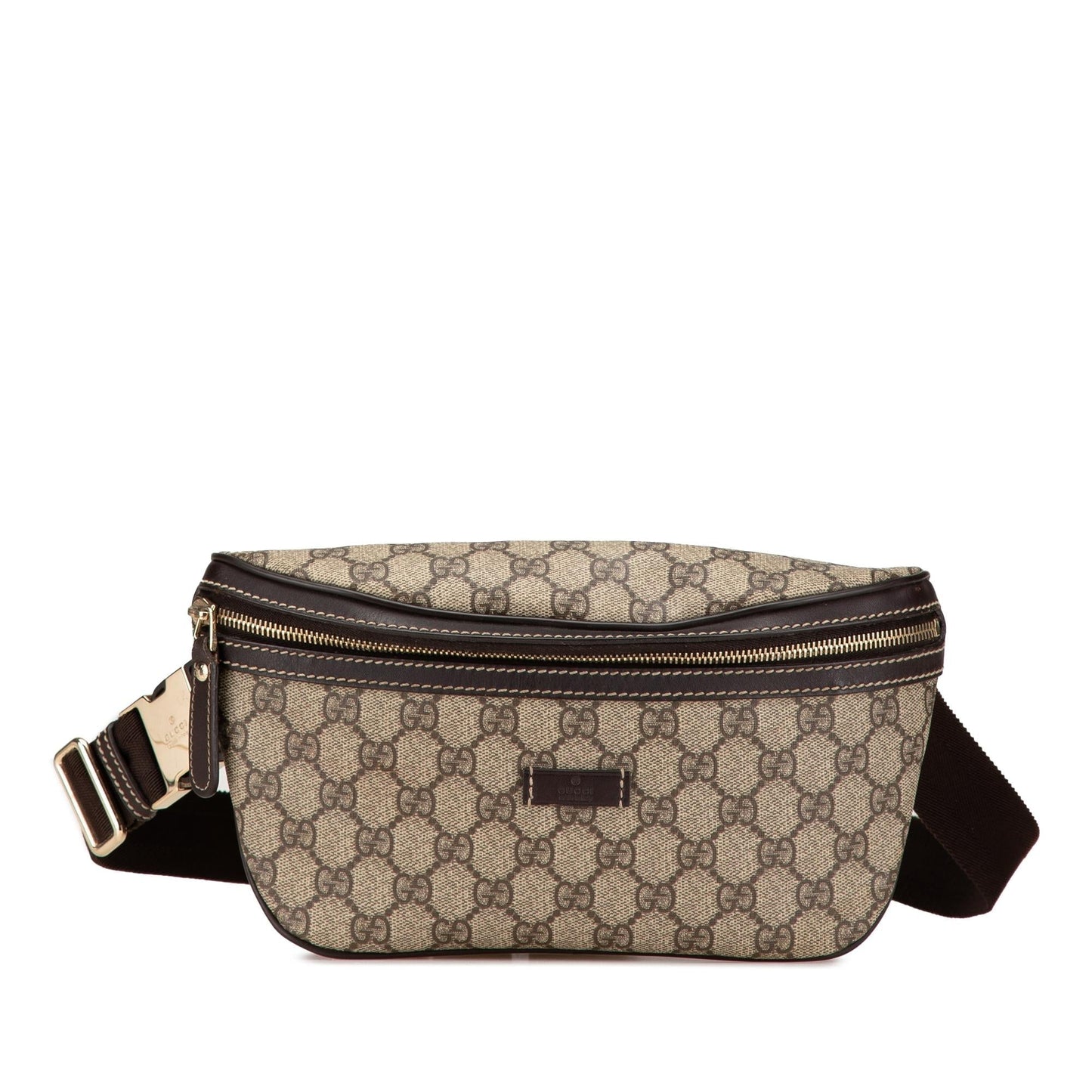 Gucci GG Supreme Belt Canvas Brown Accessory