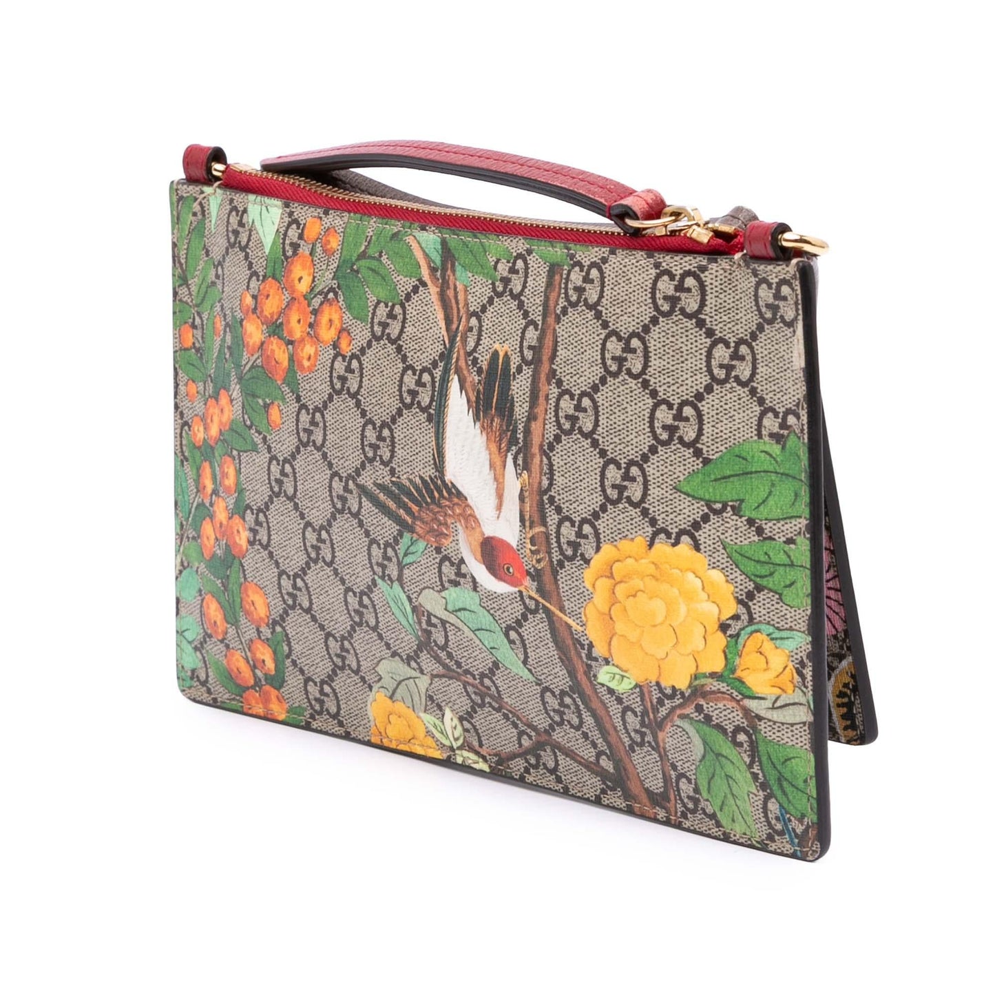 Gucci GG Supreme Bengal Double Zip Crossbody Bag