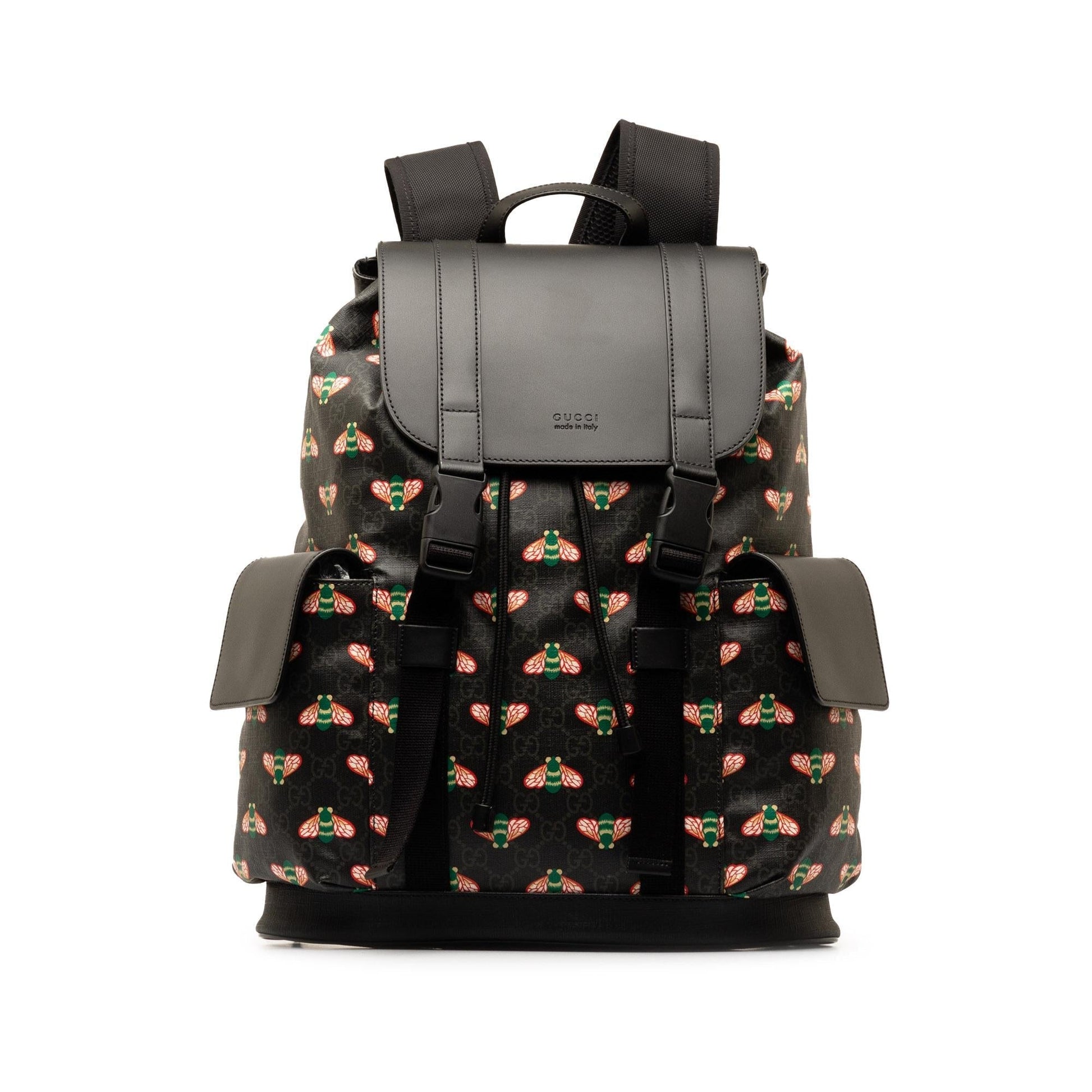 Gucci GG Supreme Bestiary Bee Backpack Canvas Black