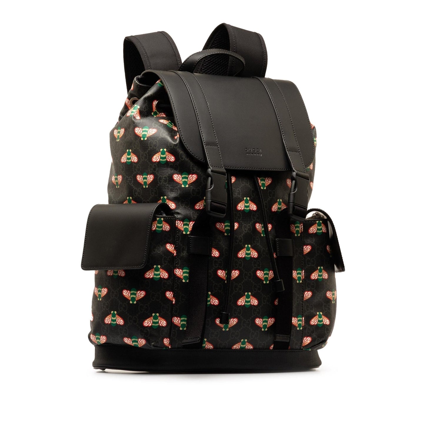 Gucci GG Supreme Bestiary Bee Backpack Canvas Black Shg Nfvv7W