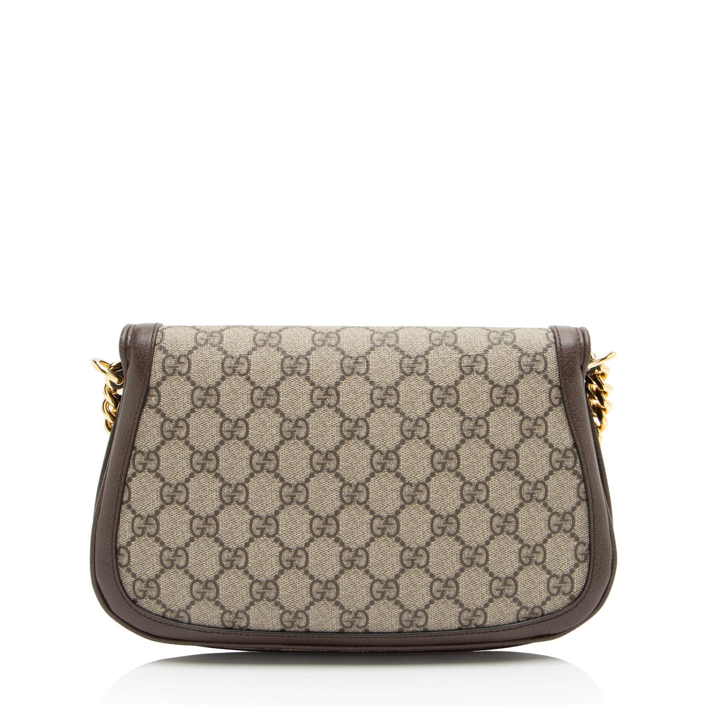 Gucci GG Supreme Blondie Leather Canvas Brown Beige Shoulder Bag