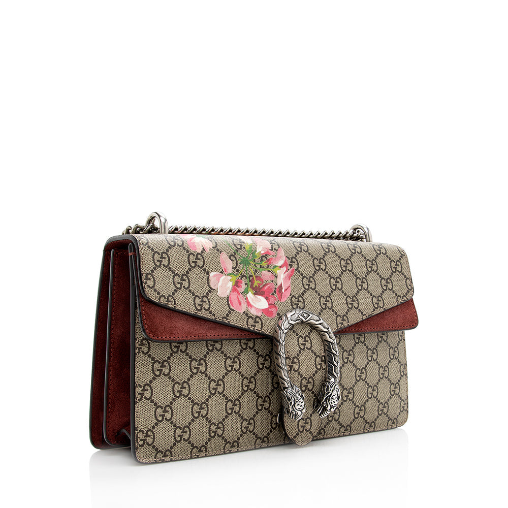 Gucci GG Supreme Blooms Dionysus SHF-oNsjxW Canvas Suede Beige Pink Shoulder Bag