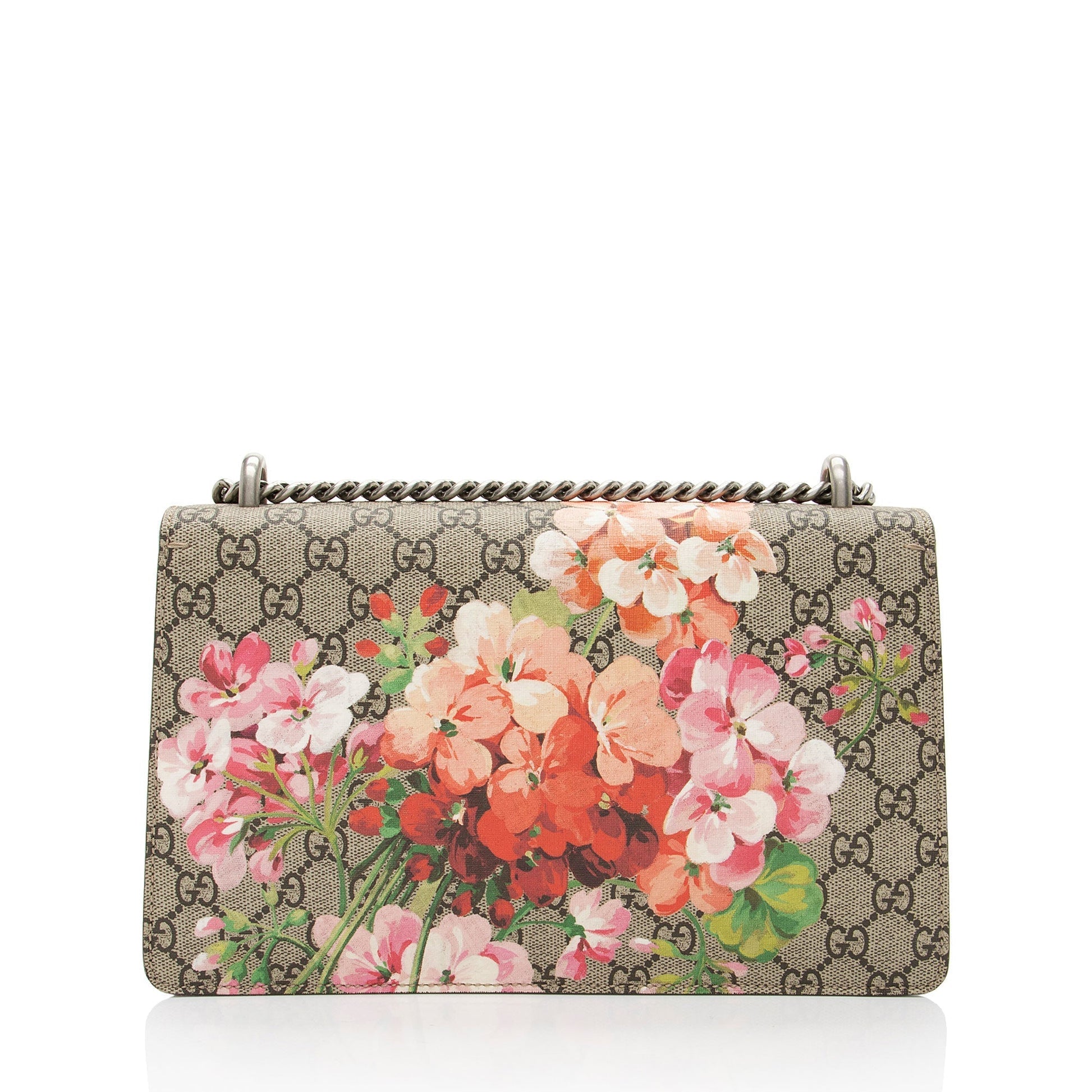 Gucci GG Supreme Blooms Dionysus Canvas Suede Beige Pink Shoulder Bag Shoulder Bag