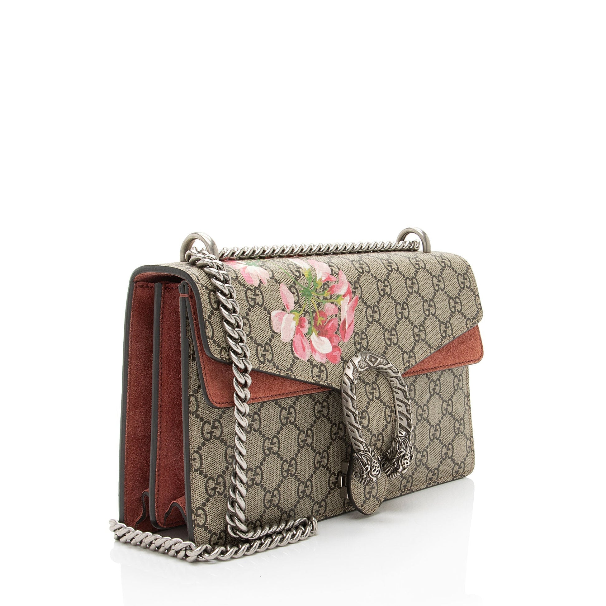 Gucci GG Supreme Blooms Dionysus Canvas Suede Beige Pink Shoulder Bag Shoulder Bag