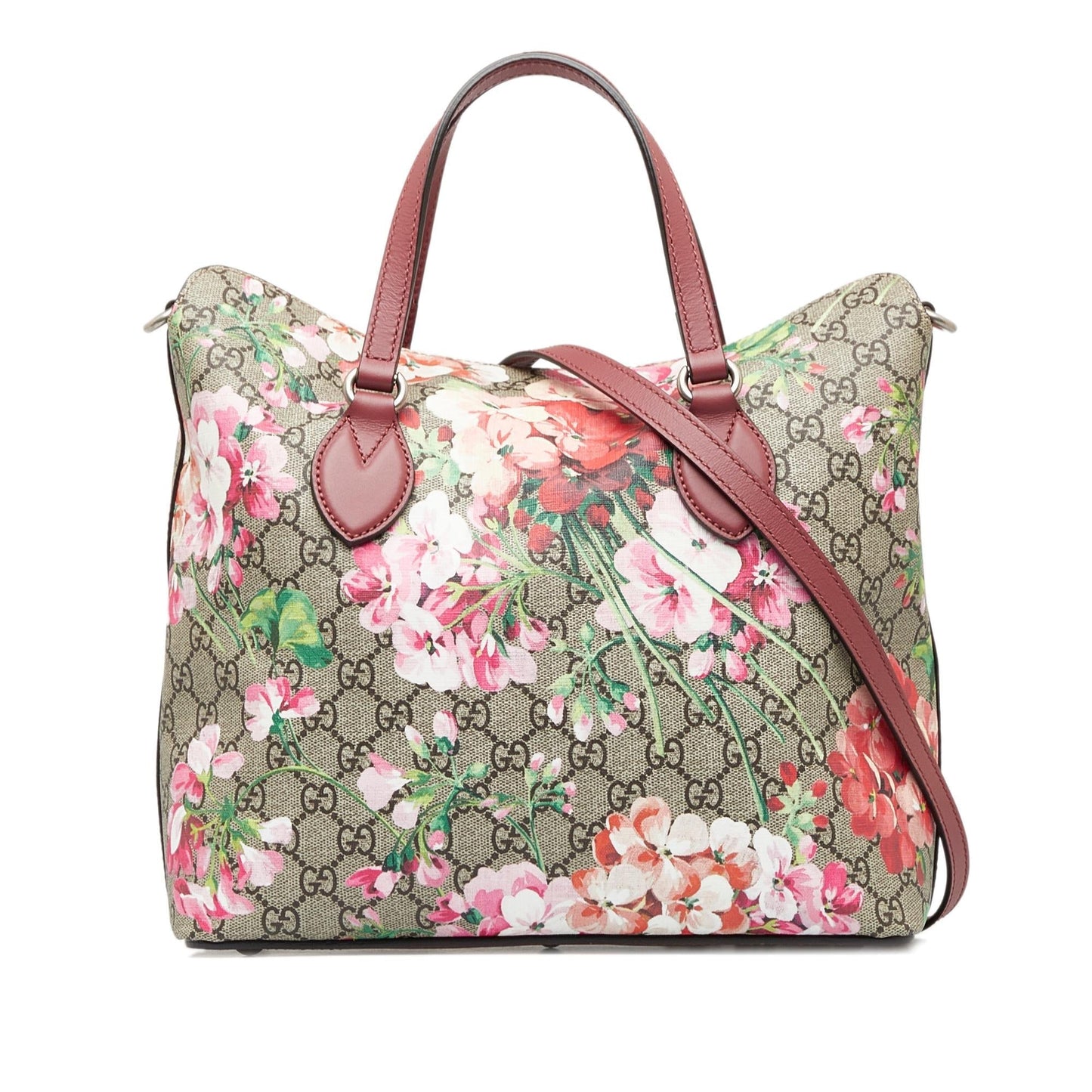 Gucci GG Supreme Blooms SHG-dKOctA Canvas Pink Satchel Bag