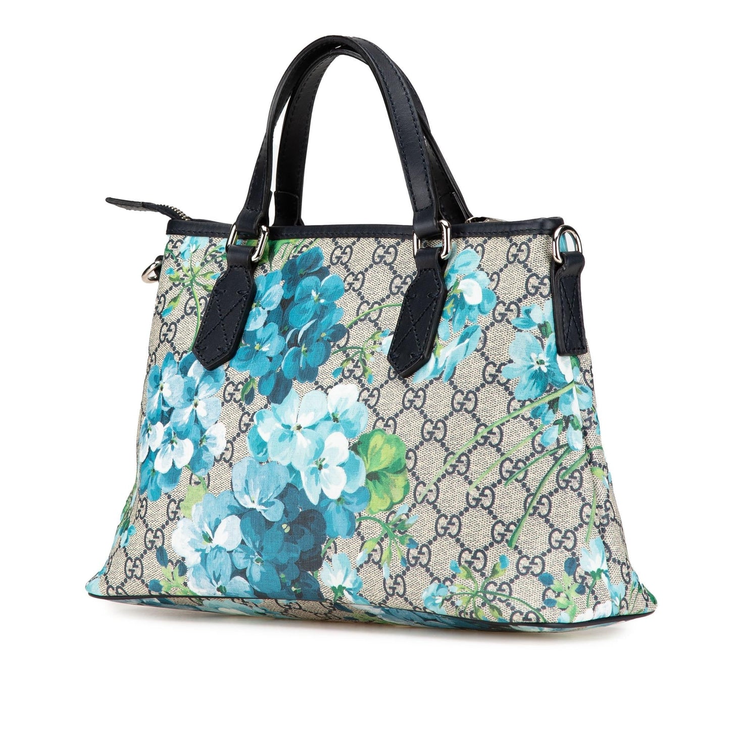 Gucci GG Supreme Blooms Canvas Calf Brown Satchel Bag Satchel 1