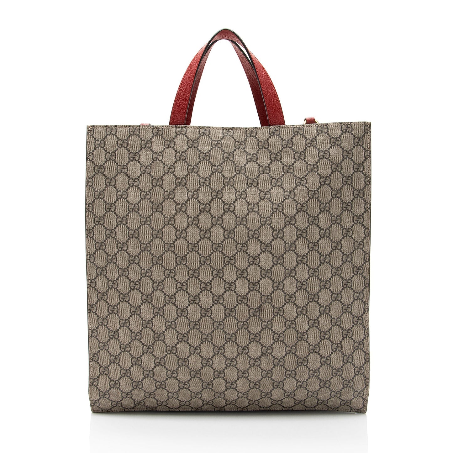 Gucci GG Supreme Bosco SHF-3nFgyy Leather Canvas Suede Beige Tote Bag
