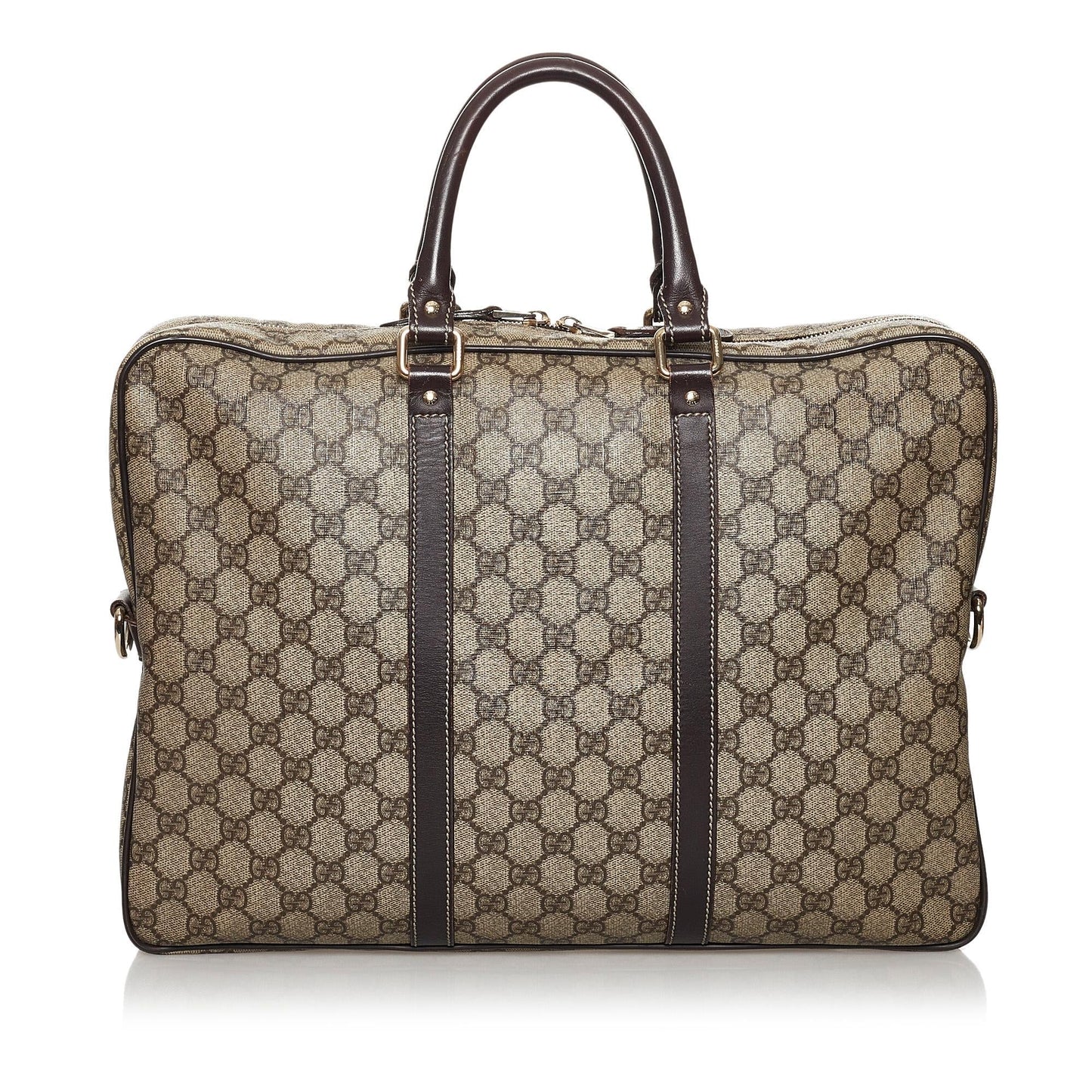 Gucci GG Supreme Business SHG Canvas Brown Tote Bag