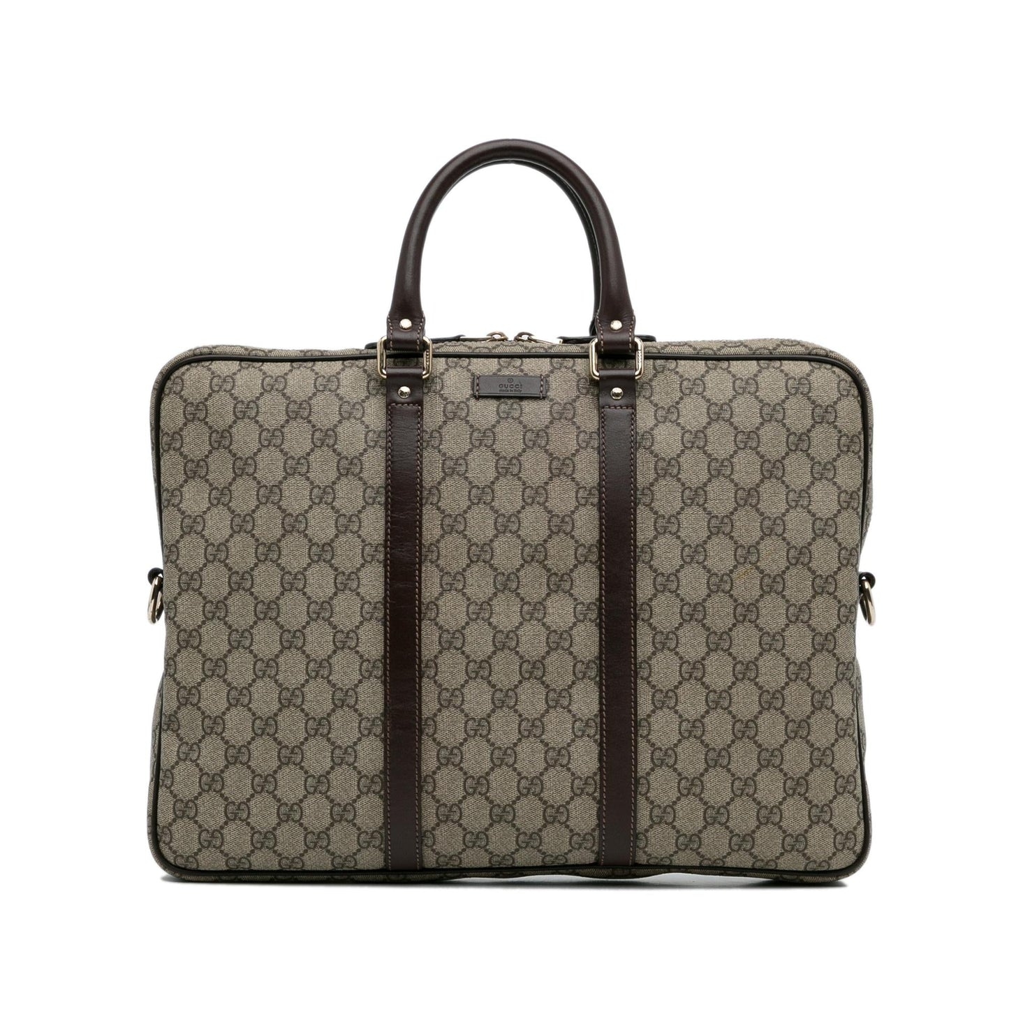 Gucci GG Supreme Business SHG-IwhYKL Canvas Calf Brown Tote Bag