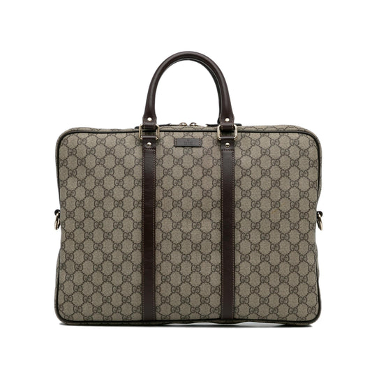 Gucci GG Supreme Business SHG-IwhYKL Canvas Calf Brown Tote Bag