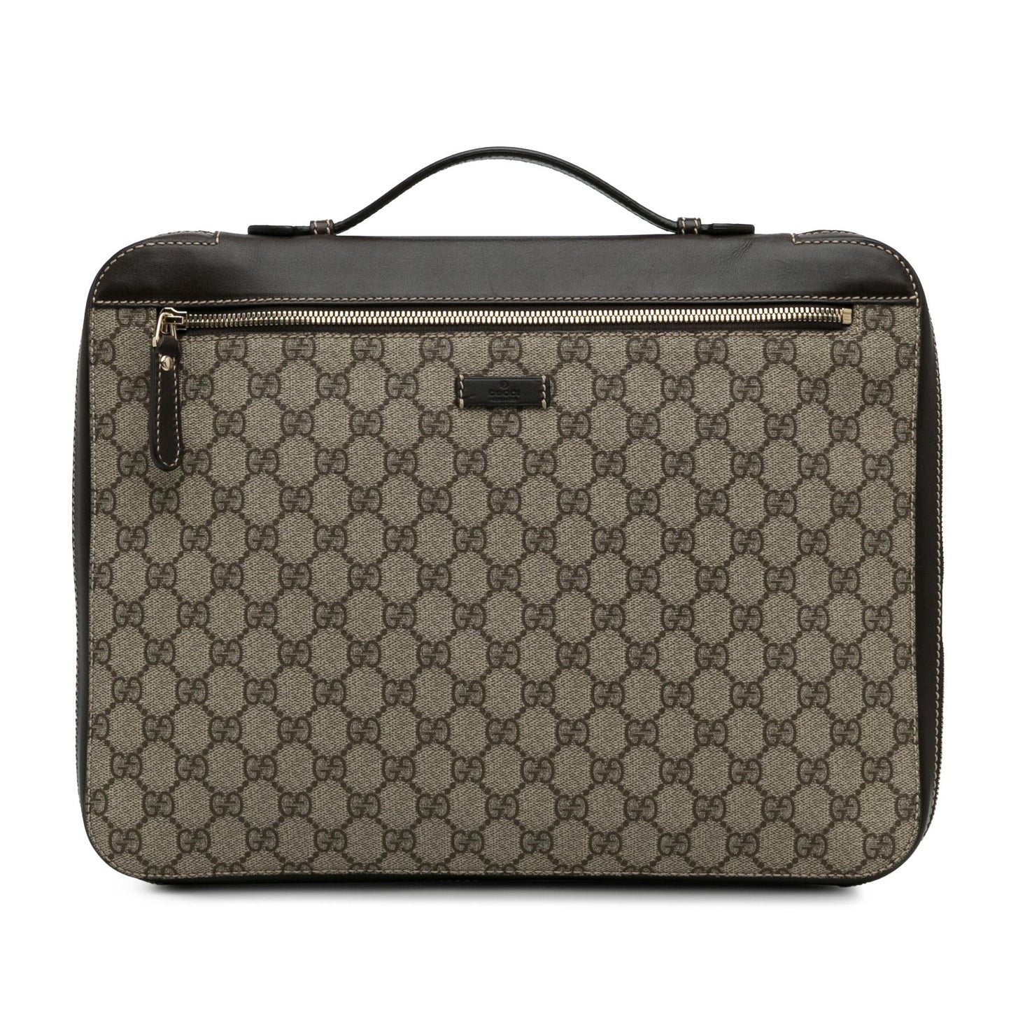 Gucci GG Supreme Business SHG-mKY0WE Canvas Calf Brown Tote Bag