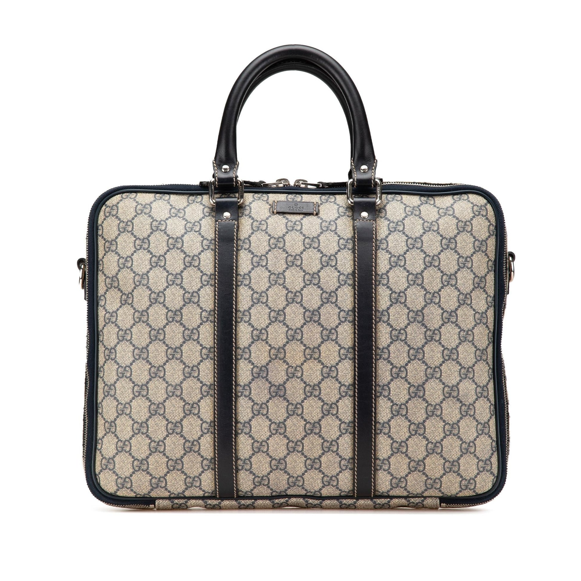 Gucci GG Supreme Business Canvas Brown Tote Bag