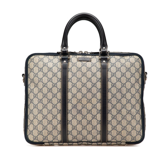 Gucci GG Supreme Business Canvas Brown Tote Bag