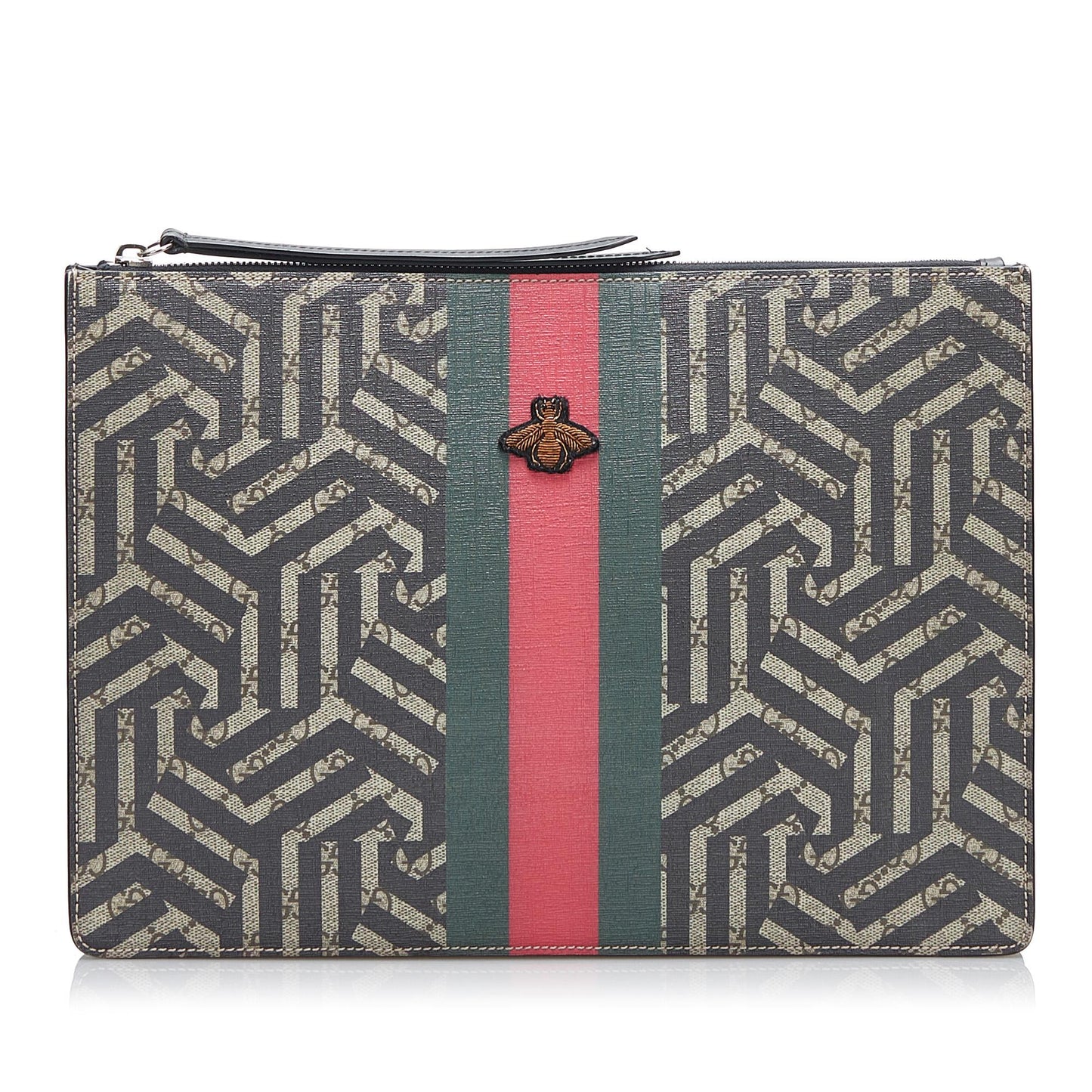 Gucci GG Supreme Caleido Web Bee Canvas Brown Crossbody Bag