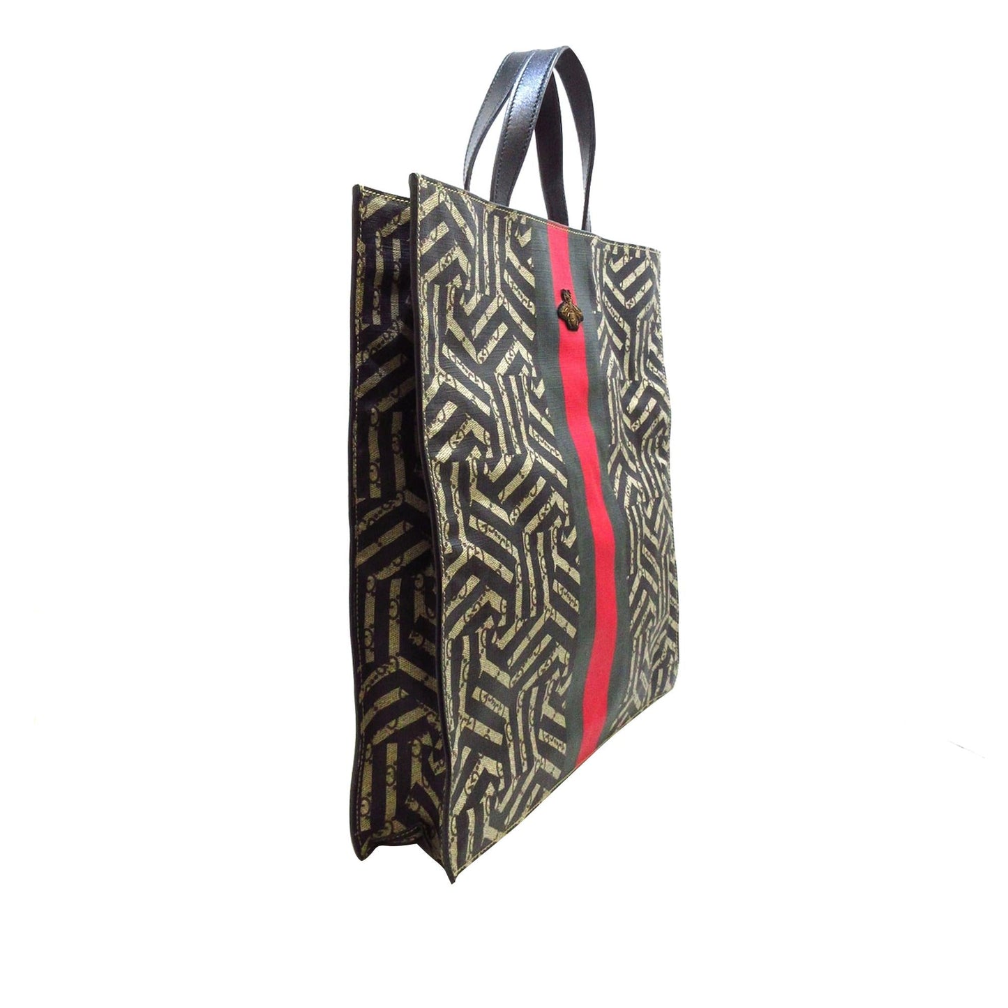 Gucci GG Supreme Caleido Web SHG-zGx5Zu Canvas Brown Tote Bag