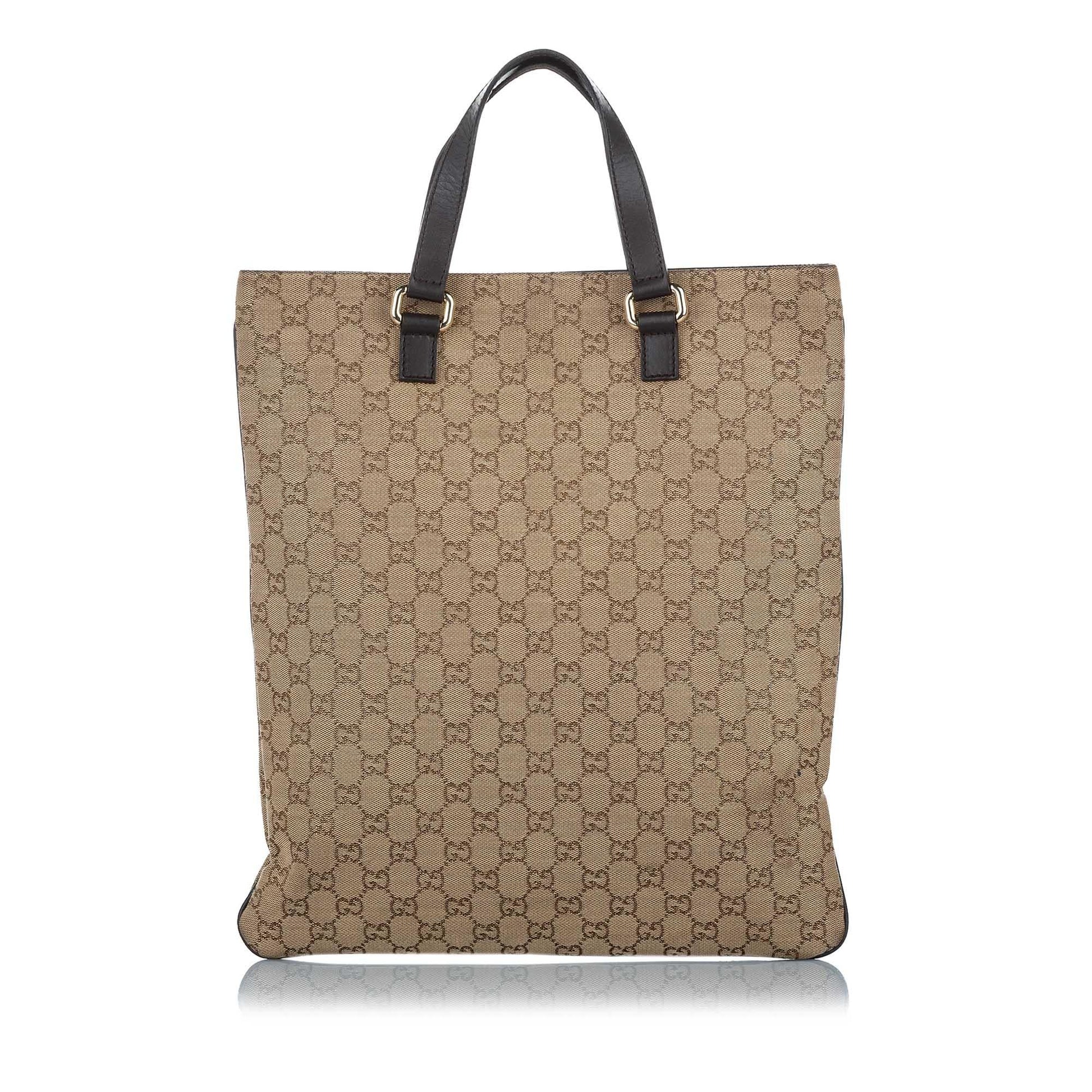 Gucci GG Supreme SHG Canvas Black Brown Tote Bag 3