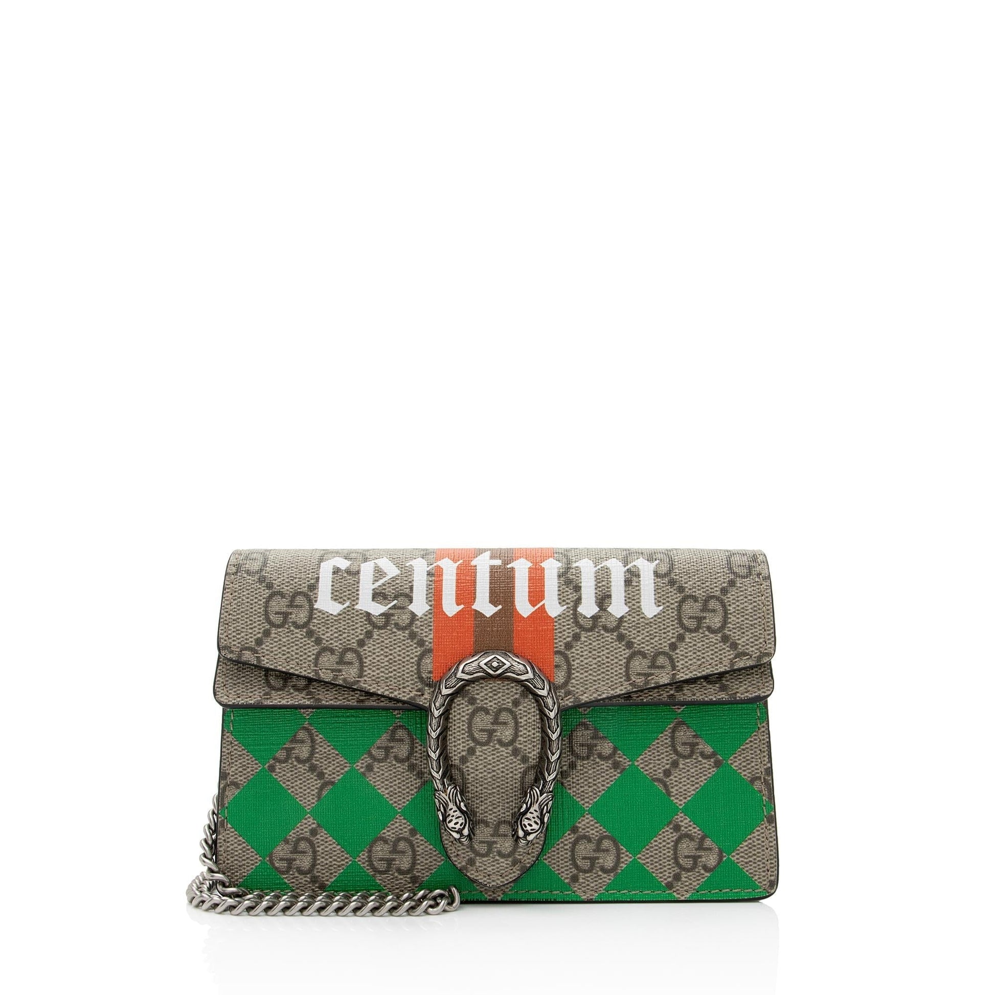 Gucci GG Supreme Centum Dionysus Super Leather Canvas Black Beige Crossbody Bag Shf Ncrsgn