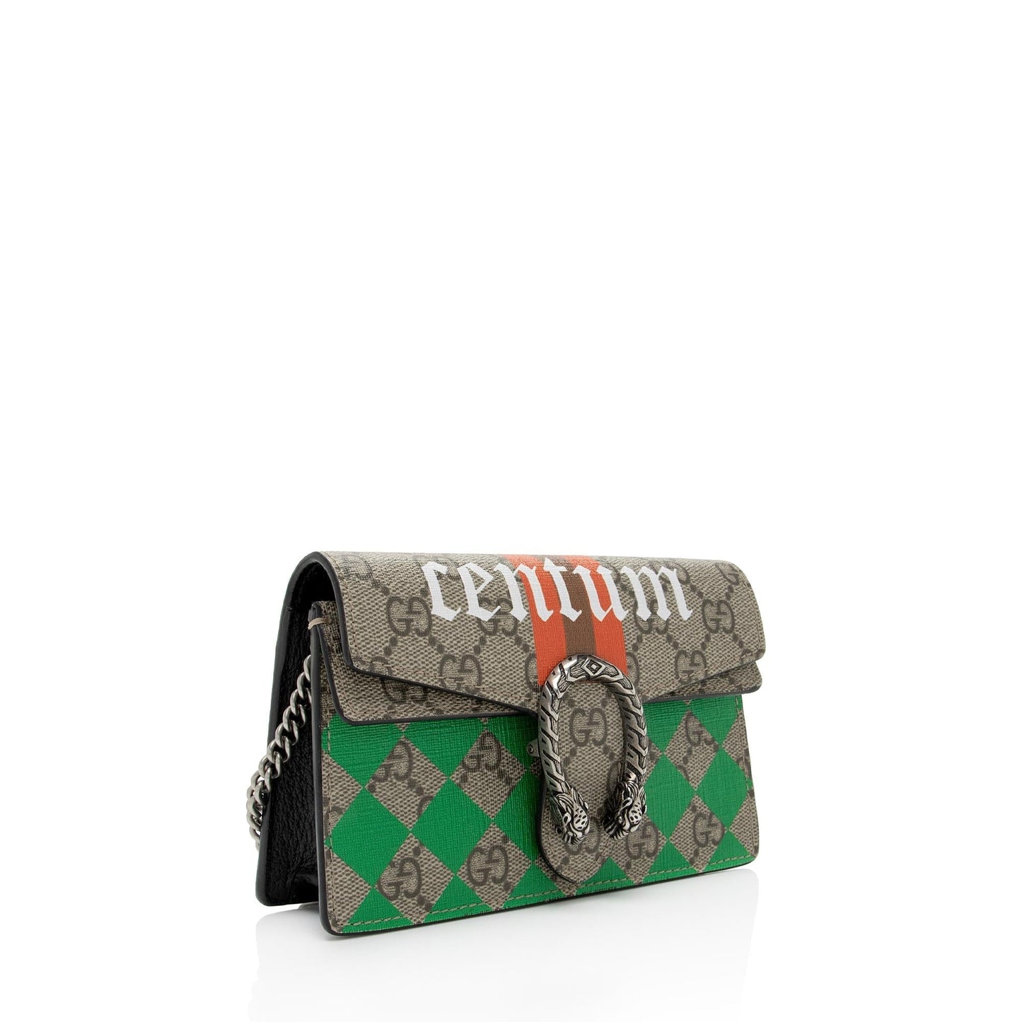 Gucci GG Supreme Centum Dionysus Super Leather Canvas Black Beige Crossbody Bag Shf Ncrsgn