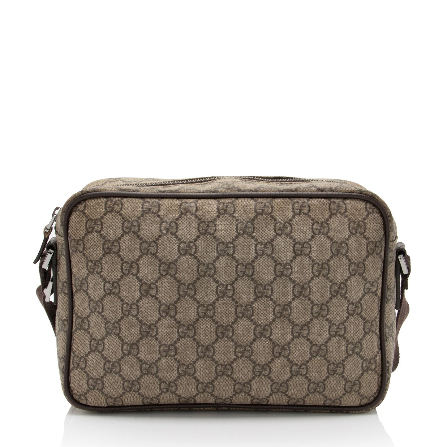 Gucci GG Supreme Classic Camera SHF-fqjHTG Leather Canvas Nylon Brown Shoulder Bag