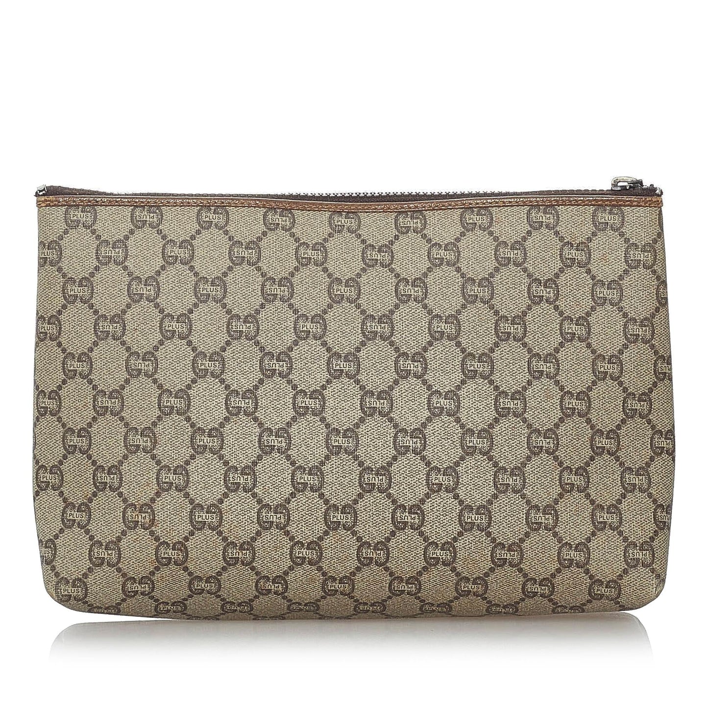 Gucci GG Supreme SHG Canvas Brown Clutch Bag Bag Shg