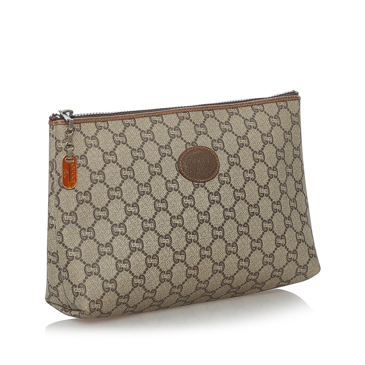 Gucci GG Supreme SHG Canvas Brown Clutch Bag Bag Shg