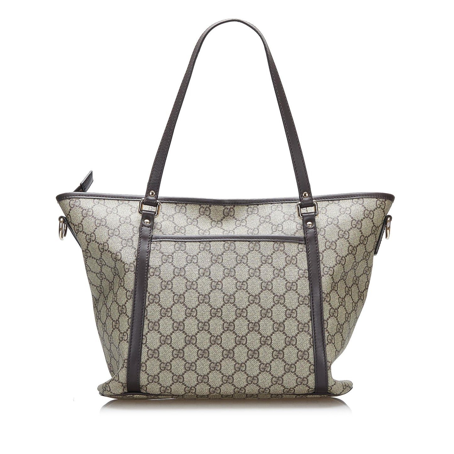 Gucci GG Supreme Convertible SHG-buqz7d Canvas Brown Tote Bag