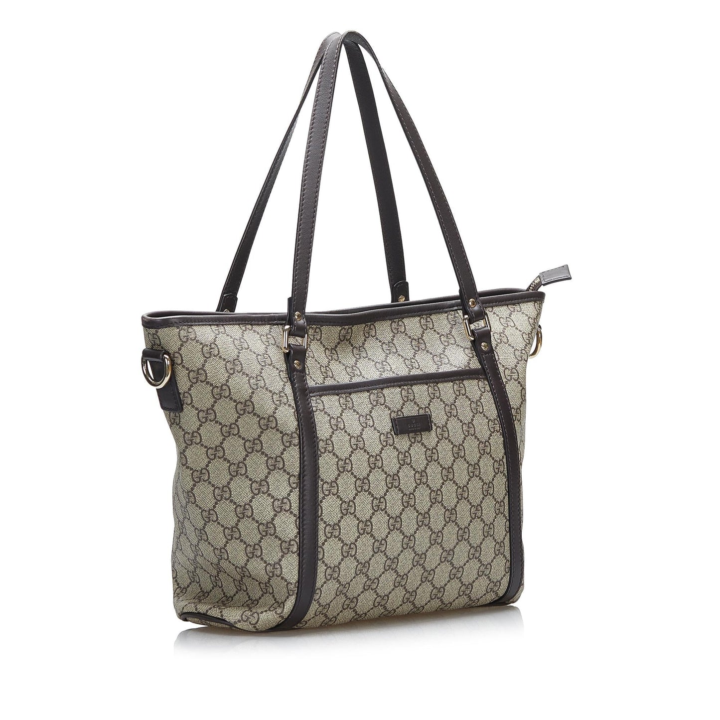 Gucci GG Supreme Convertible SHG-buqz7d Canvas Brown Tote Bag
