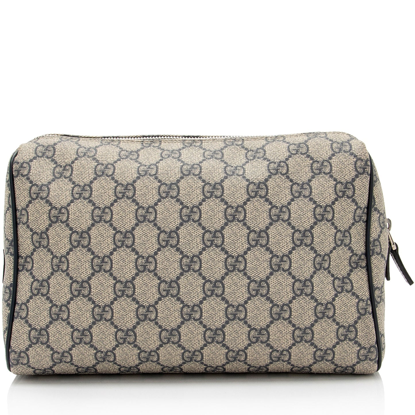 Gucci GG Supreme Cosmetic Case SHF-g399e7 Leather Canvas Beige Blue Handbag